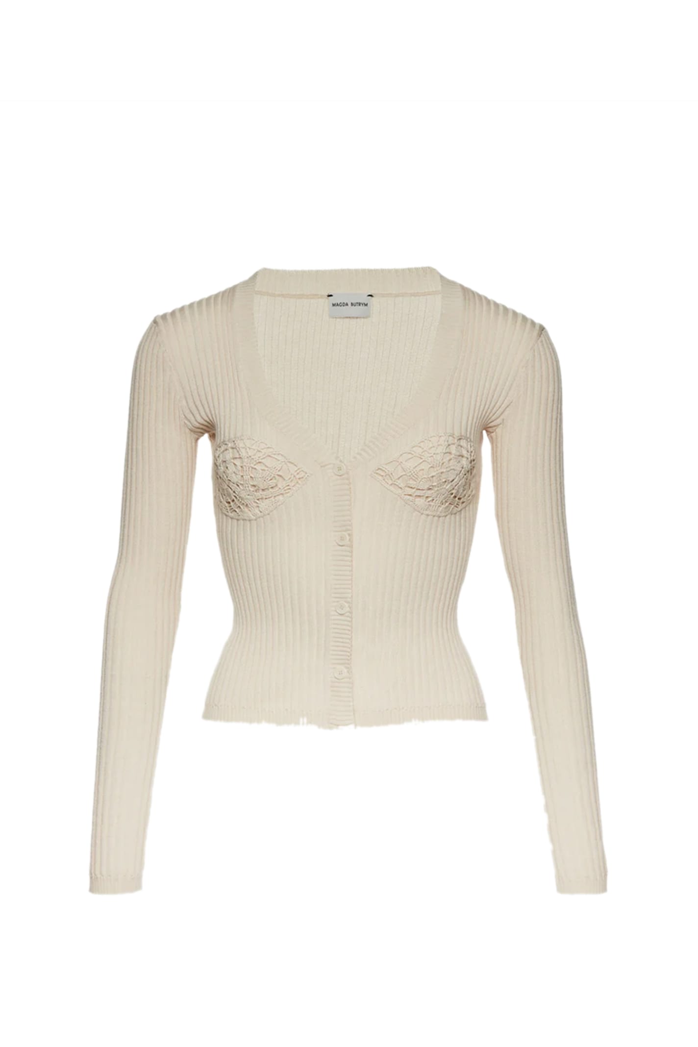 Shop Magda Butrym Cardigan In Beige