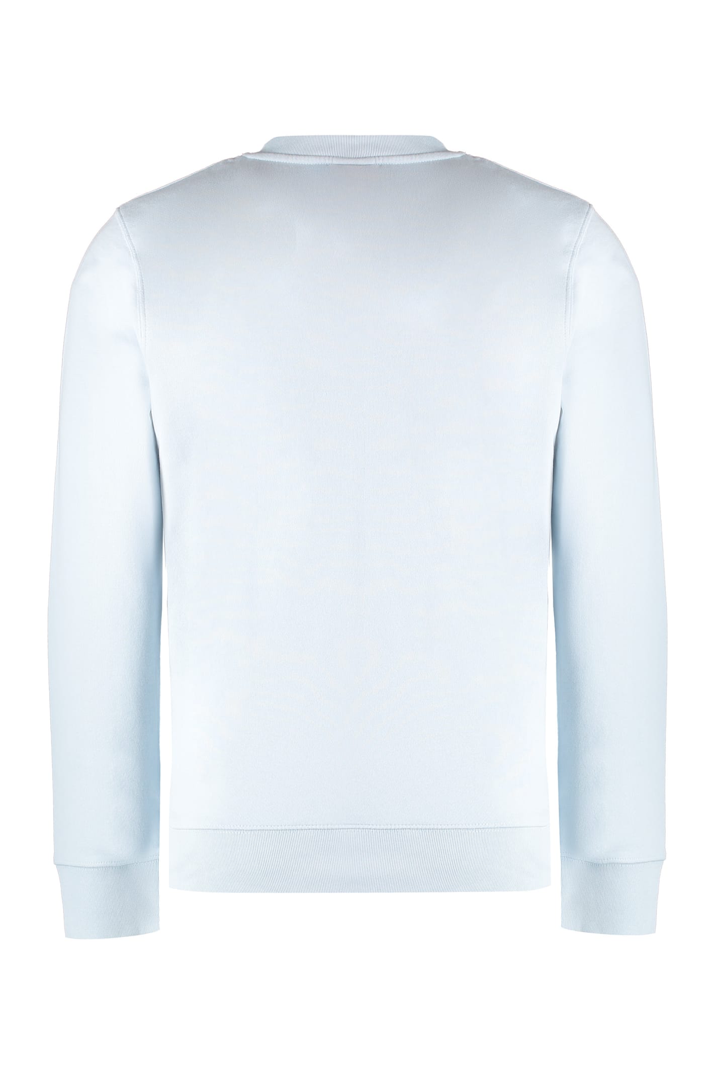 Shop Maison Kitsuné Cotton Crew-neck Sweatshirt In Light Blue