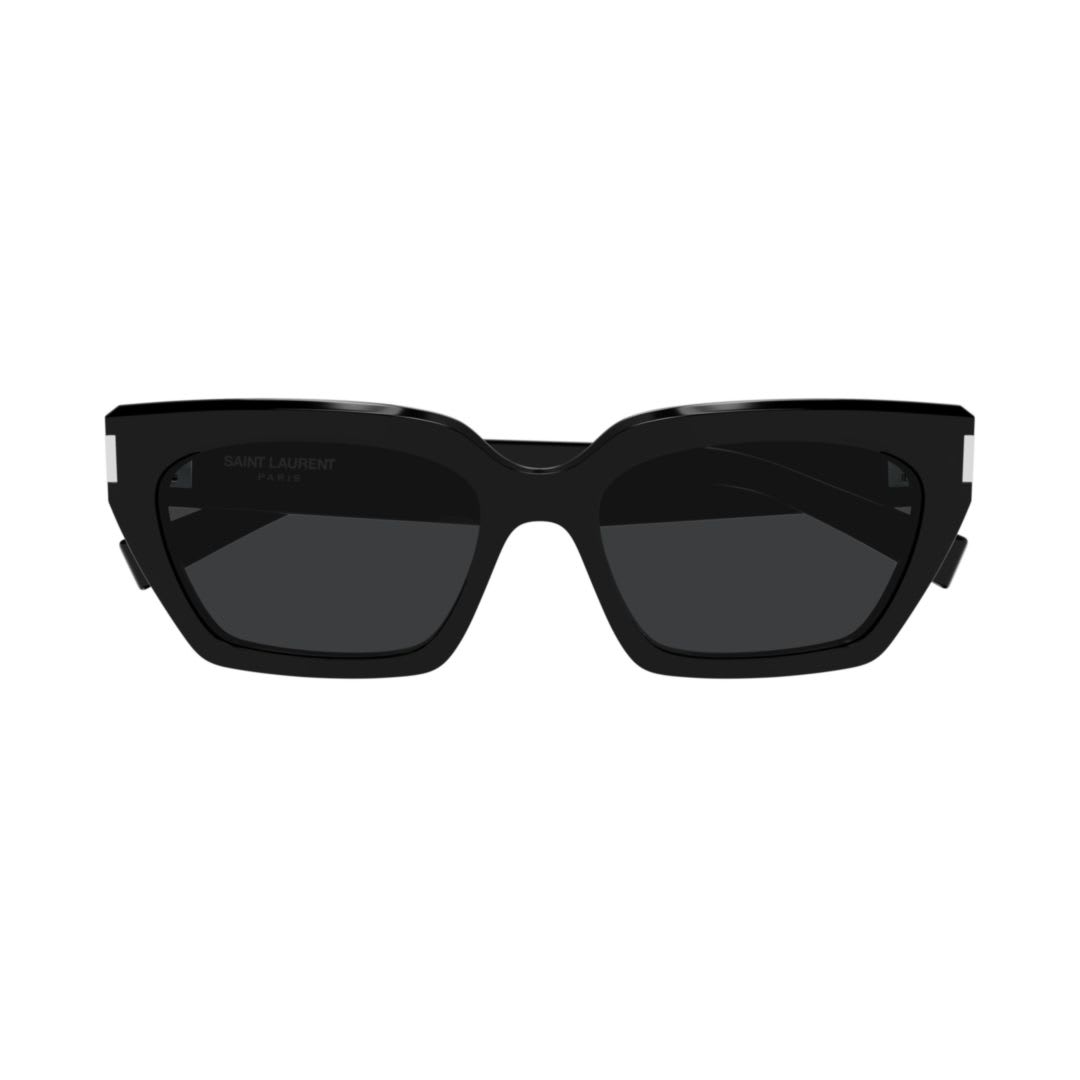 Saint Laurent Sl 826 Page Linea Corner Angle 001 Black Sunglasses In Black