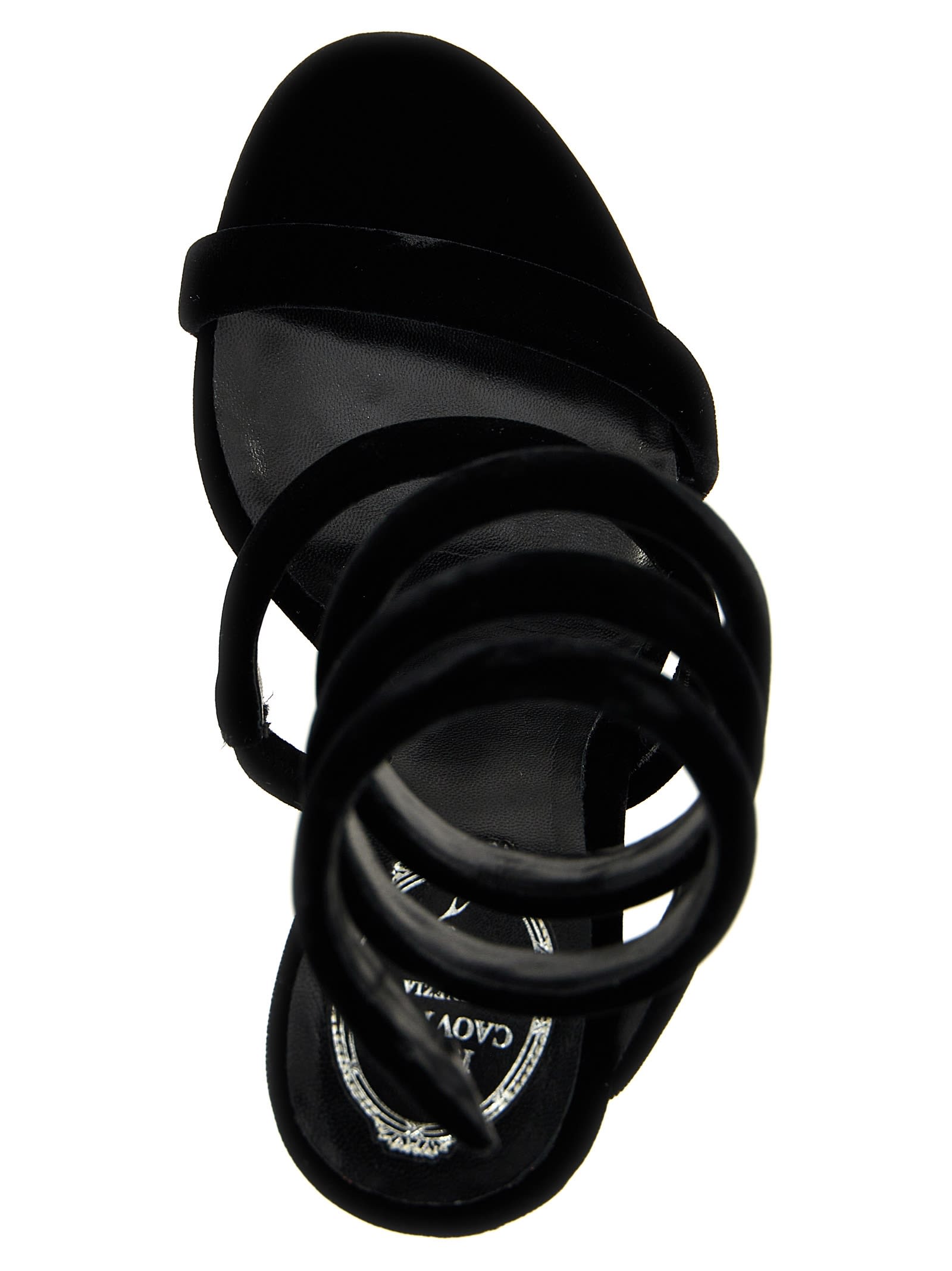 Shop René Caovilla Cleo Sandals In Black