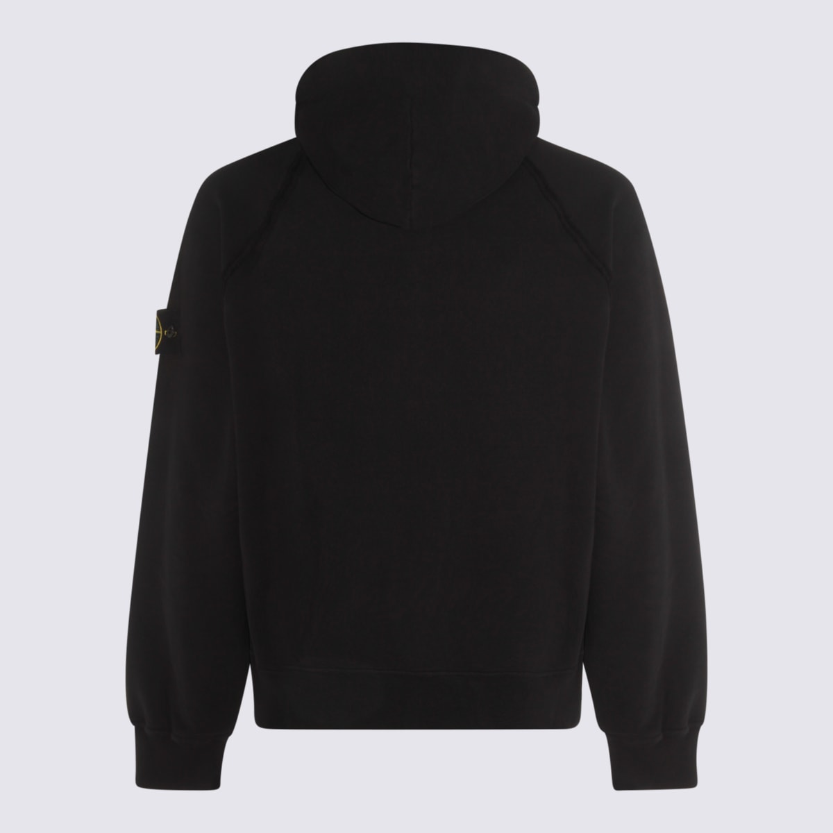 Stone Island Oversized Hoodie With Raglan Sleeves In Black