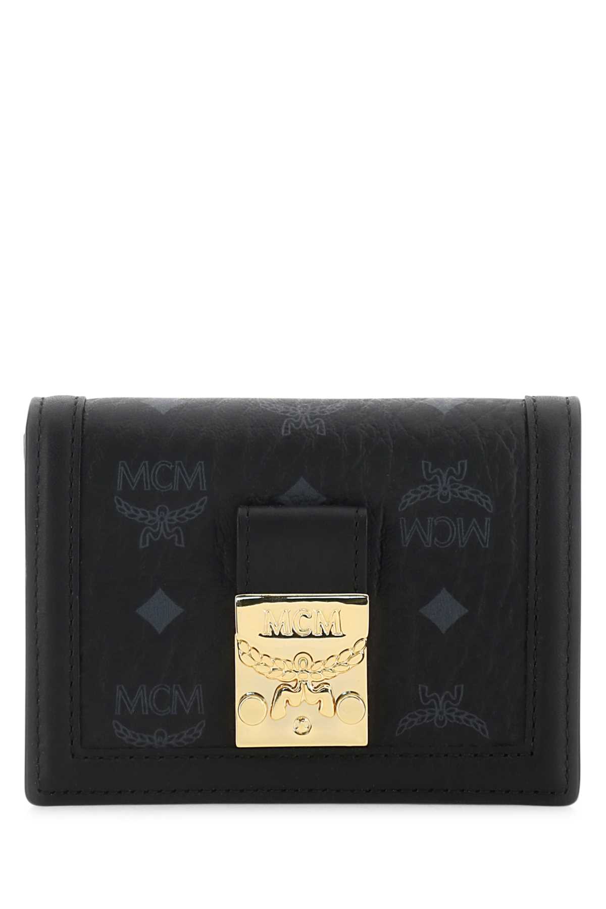 Shop Mcm Printed Canvas Tracy Coin Purse In Bk