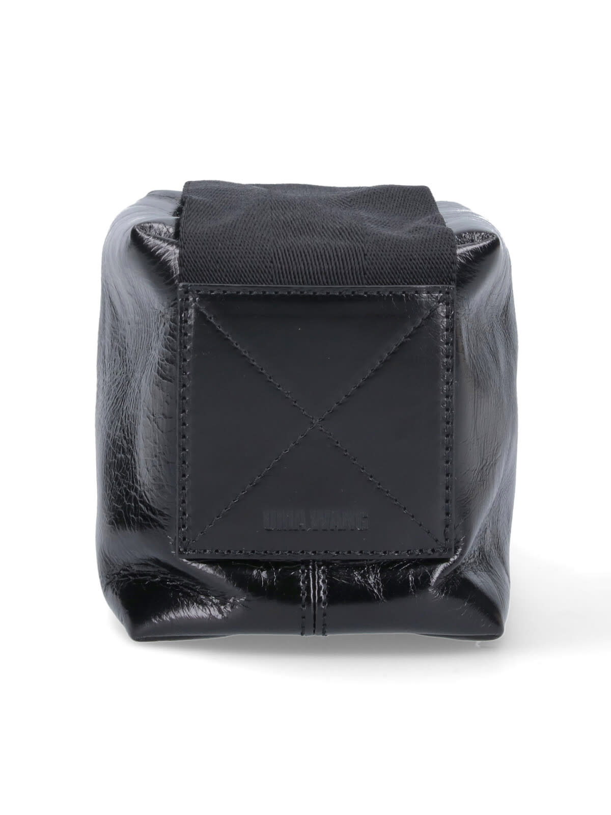 Uma Wang Logo Shoulder Bag In Black