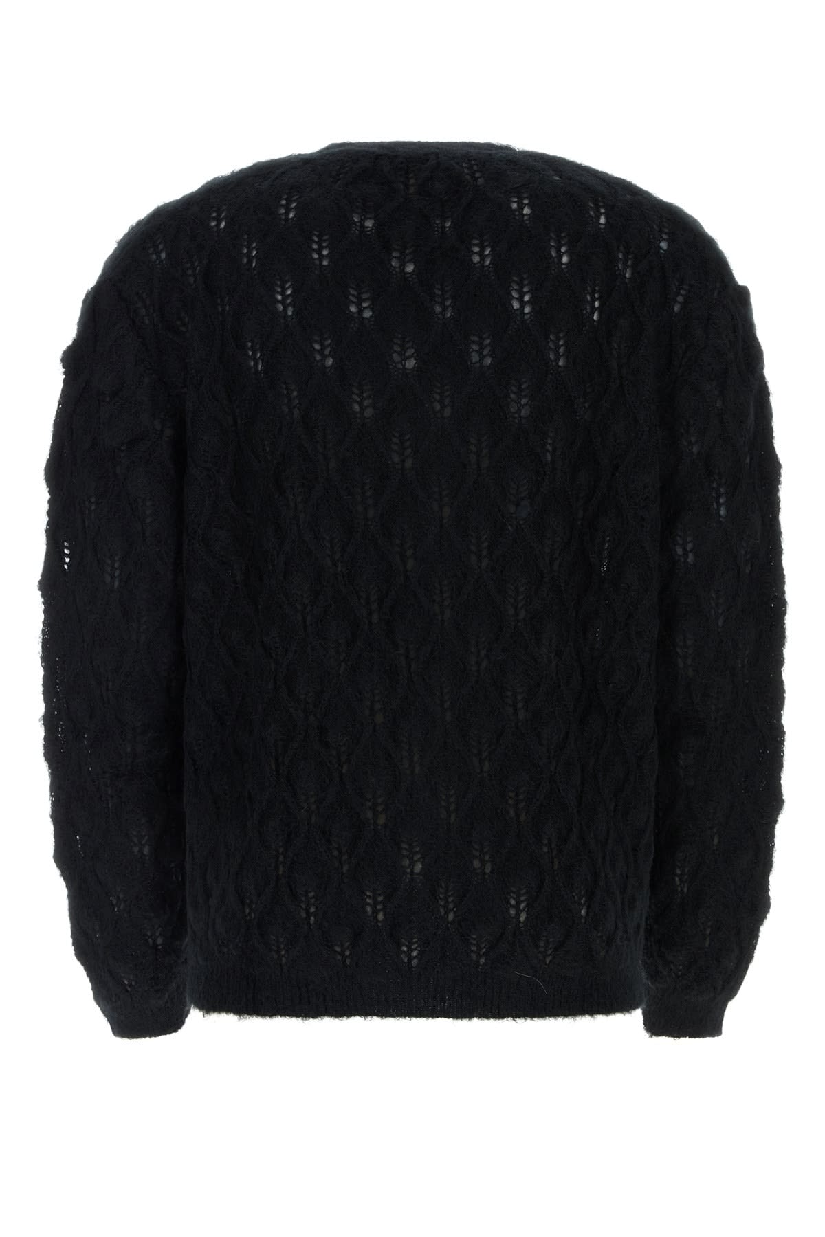 1989 Studio Black Mohair Blend Cardigan In Black