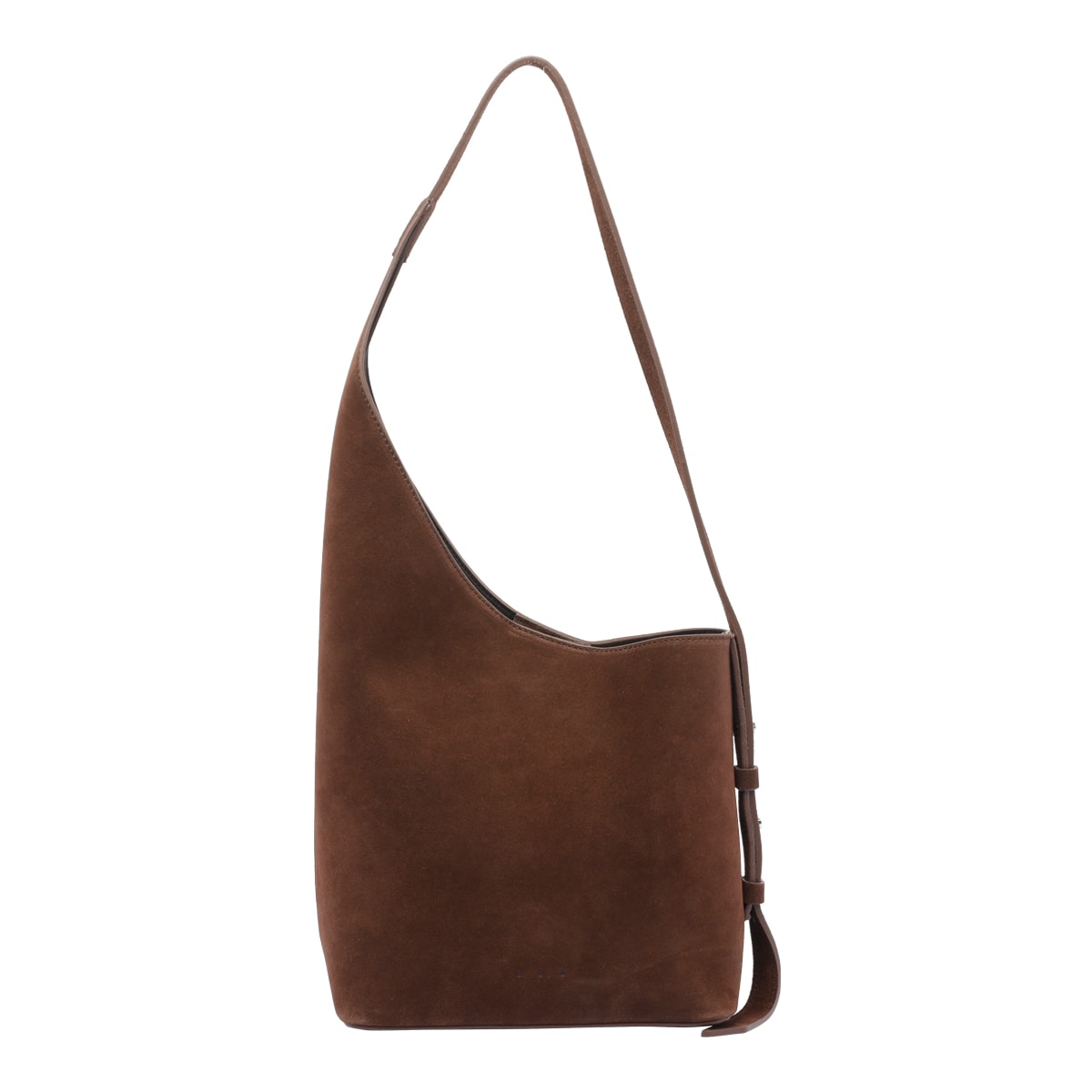 Aesther Ekme Demi-lune Suede Shoulder Bag In Brown