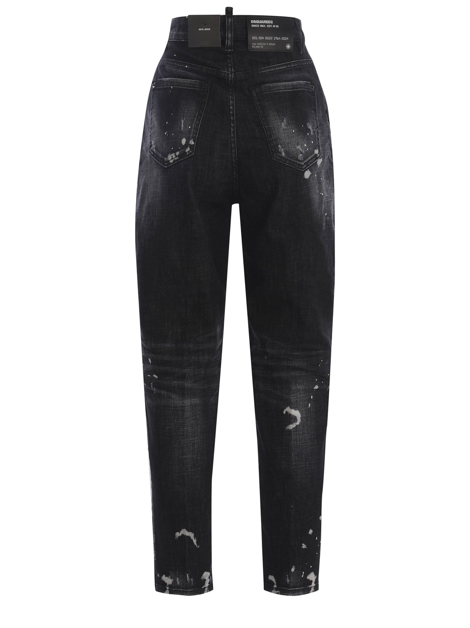 Shop Dsquared2 Jeans  80s Made Of Denim In Denim Nero