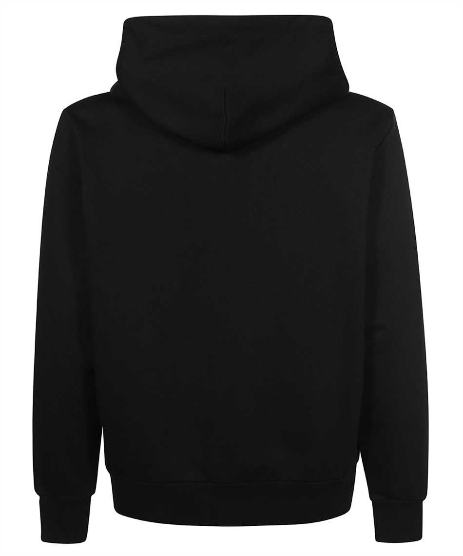 Gcds Black Waved Logo Hoodie In Black