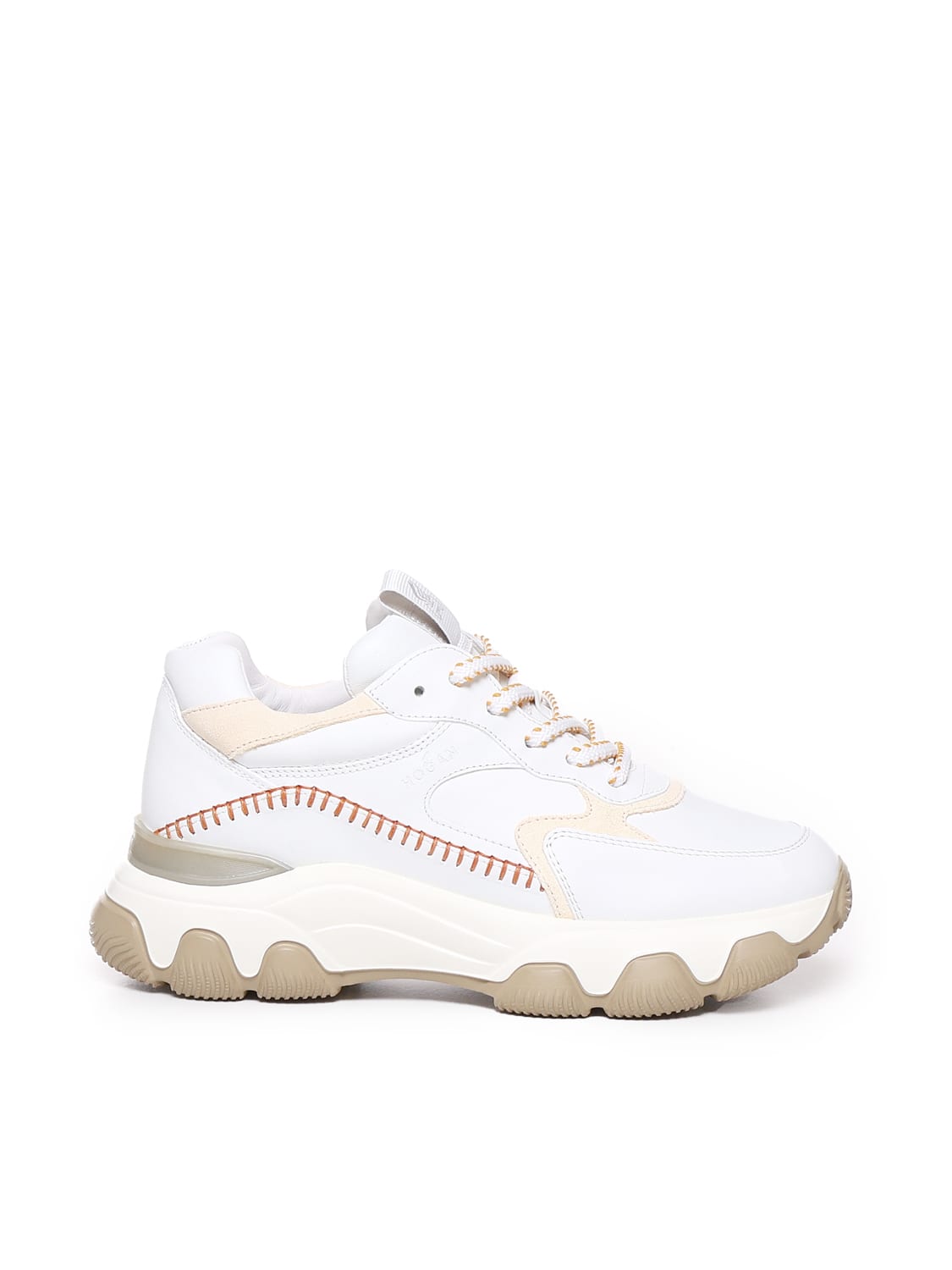 Shop Hogan Hyperactive Sneakers In White, Beige