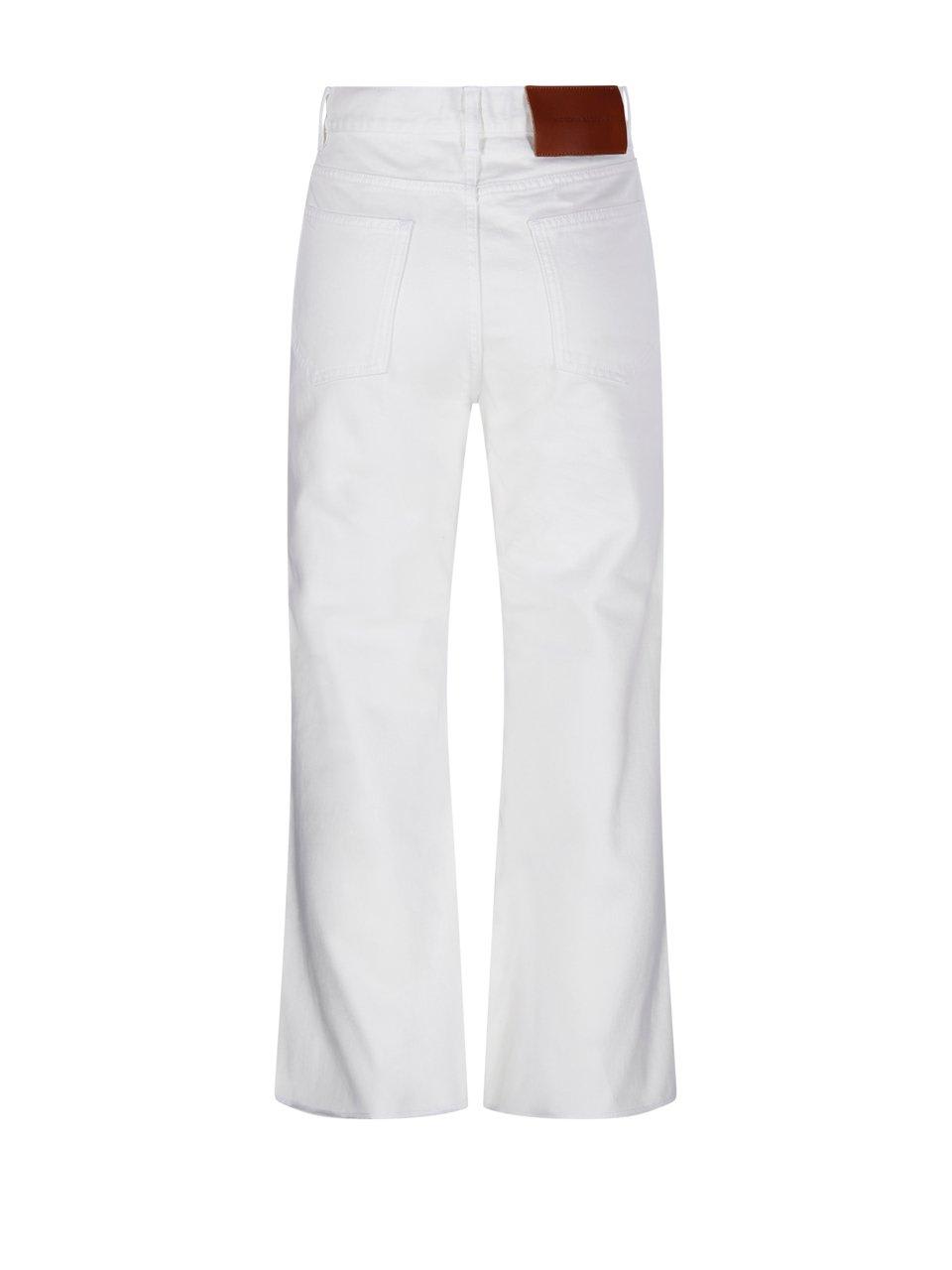 Victoria Beckham Mia High Rise Wide Cotton Denim Jeans In Washed White