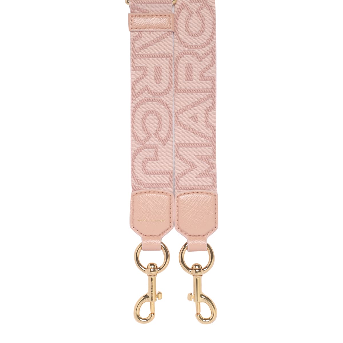 Marc Jacobs The Thin Outline Logo Webbing Strap In Pink