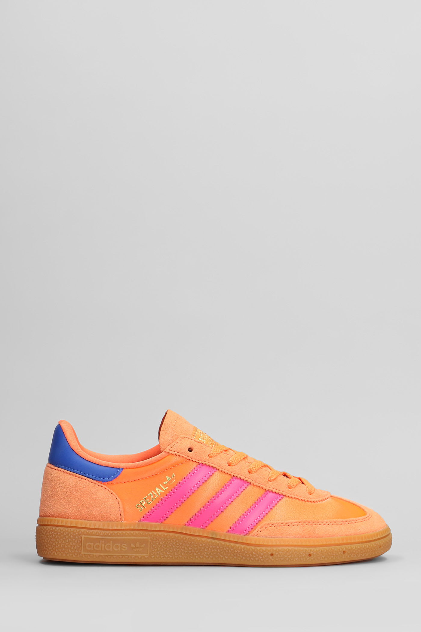 Adidas Originals Handball Spezial Sneakers In Orange Suede And Fabric In Orange