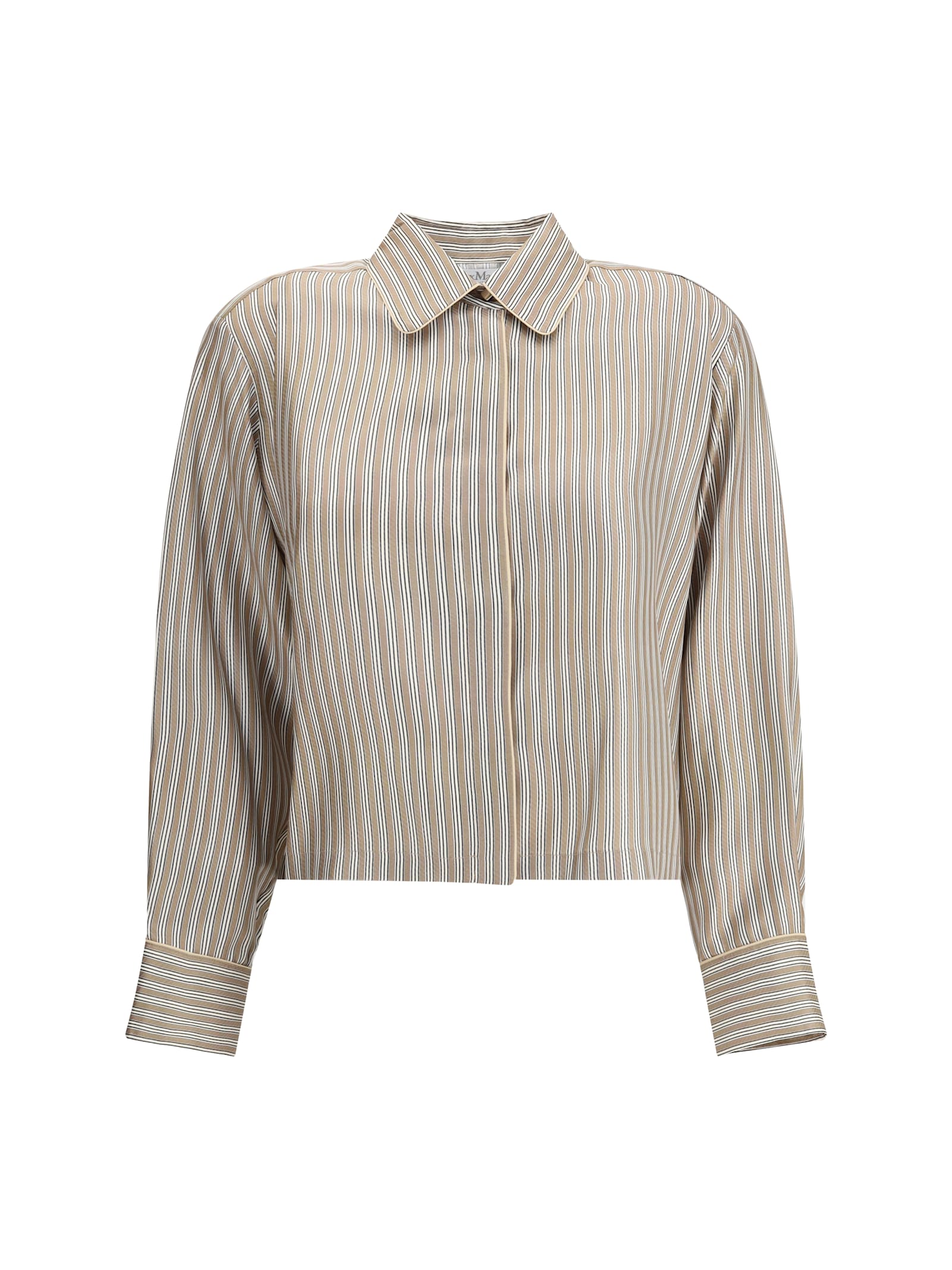Max Mara Brama Silk Shirt In Neutral
