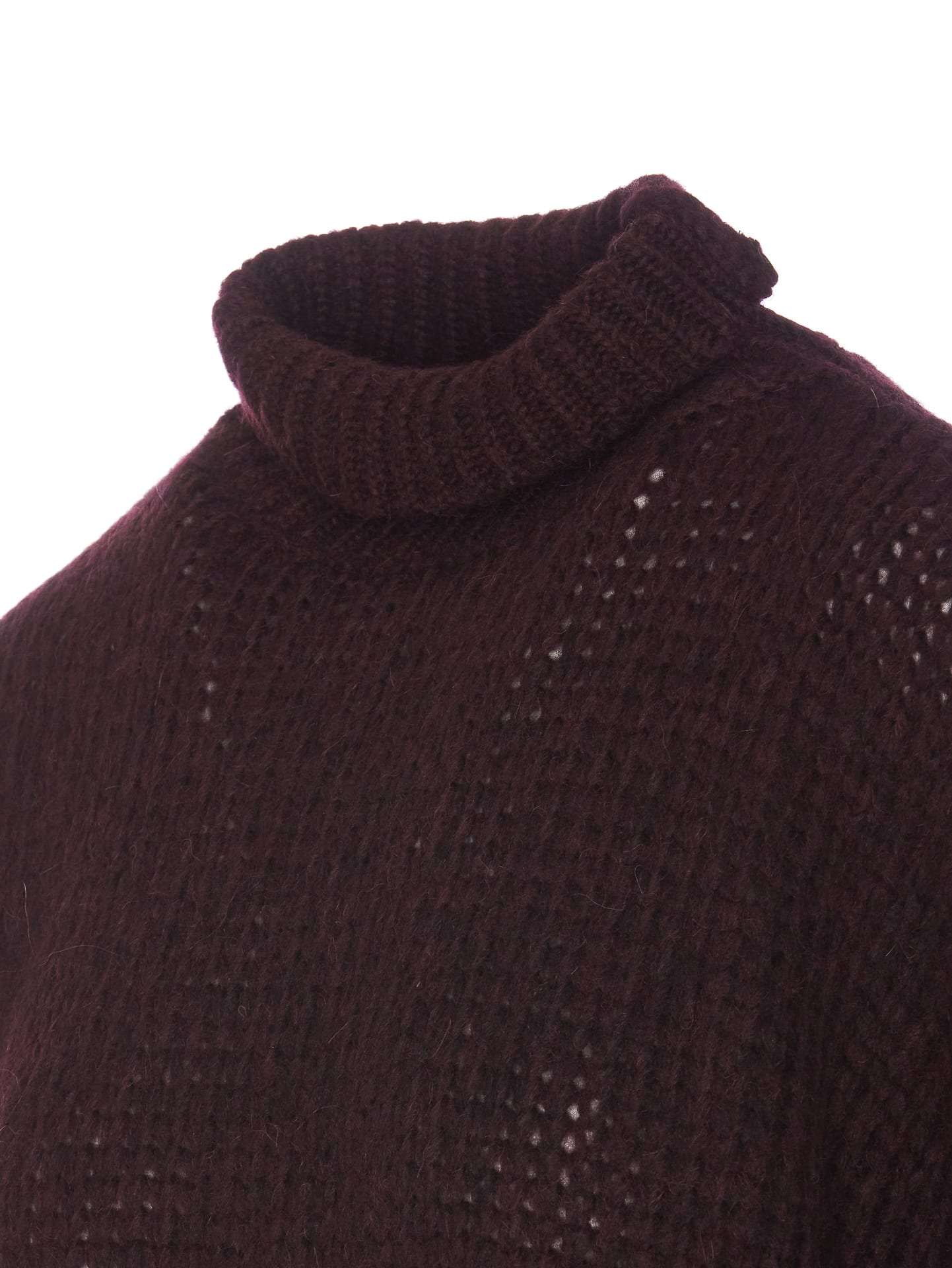 Shop Roberto Collina Turtleneck Sweater In Bordeaux