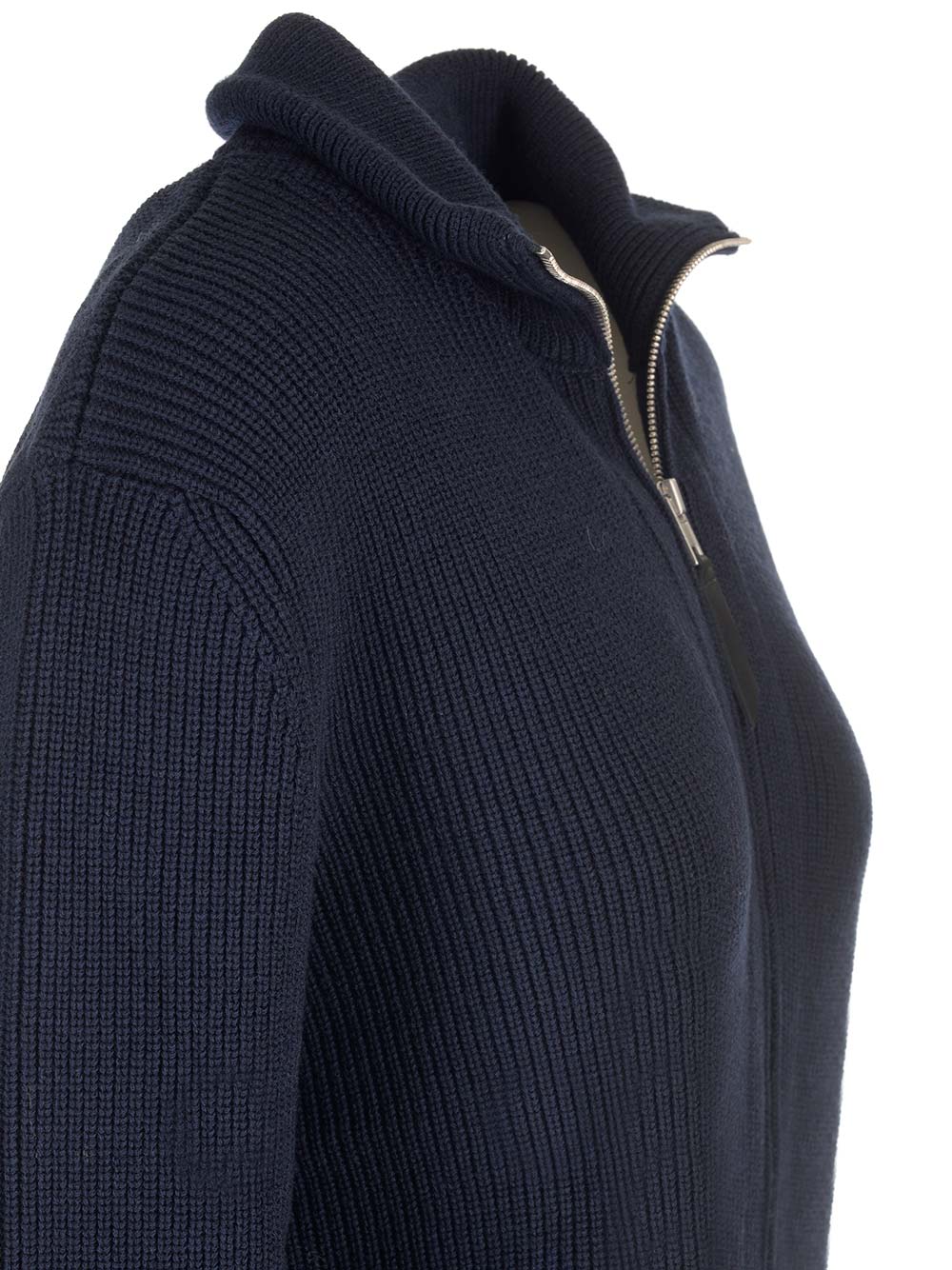 Shop Maison Margiela Zipped Cardigan In Blue