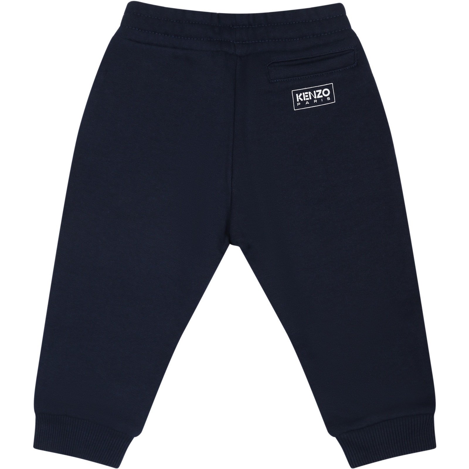 Shop Kenzo Blue Trousers For Baby Boy