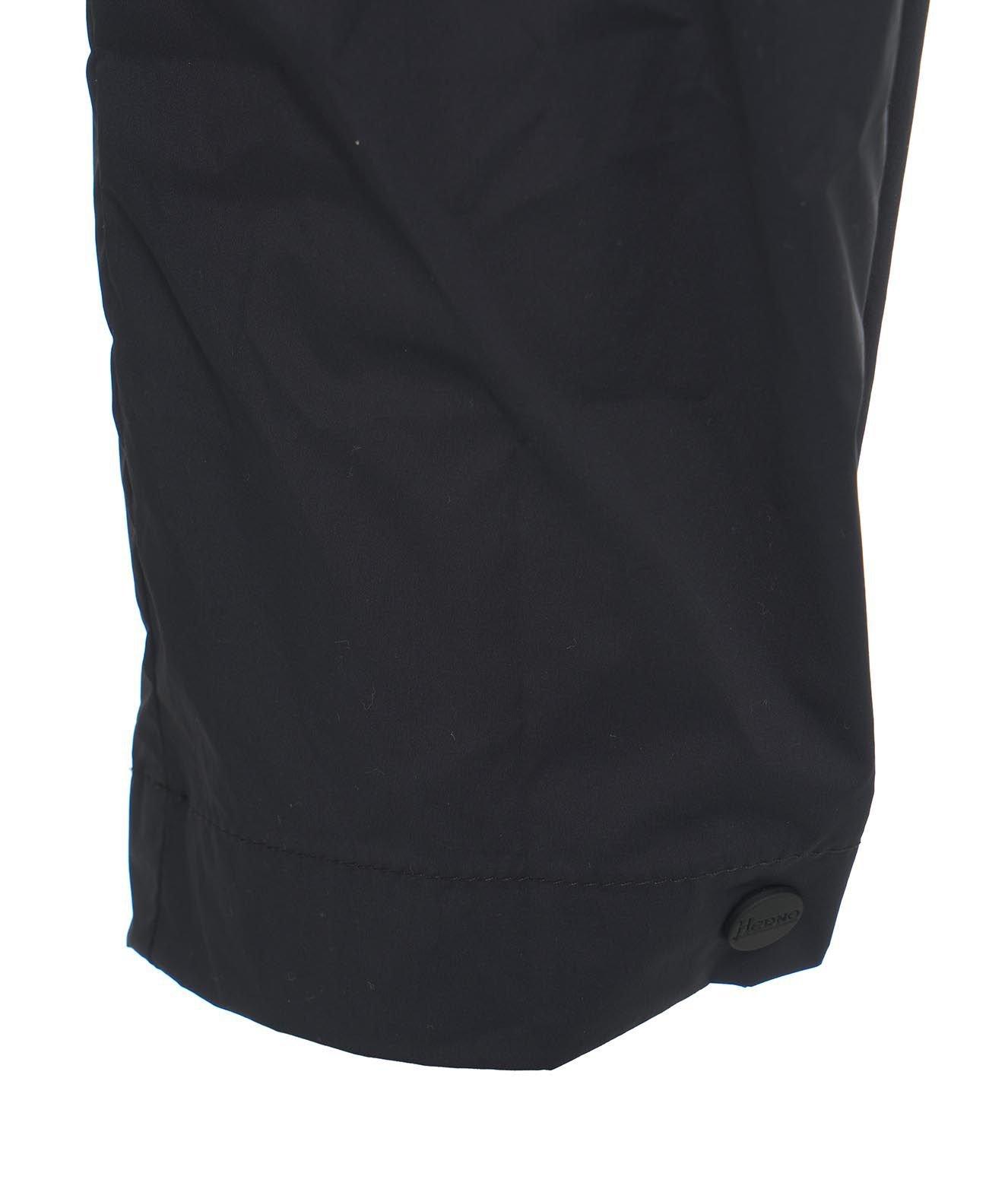 Herno Lightweight Drawstring Cropped Trousers In Black