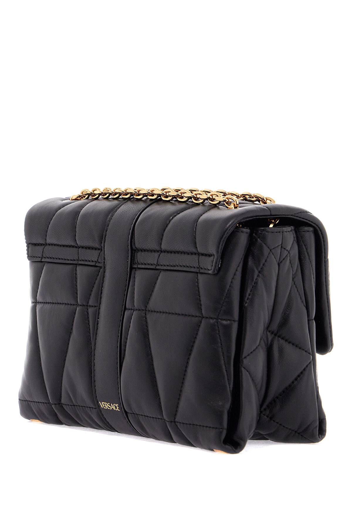 Versace Women's Nappa Leather Kleio Shoulder Bag In Black