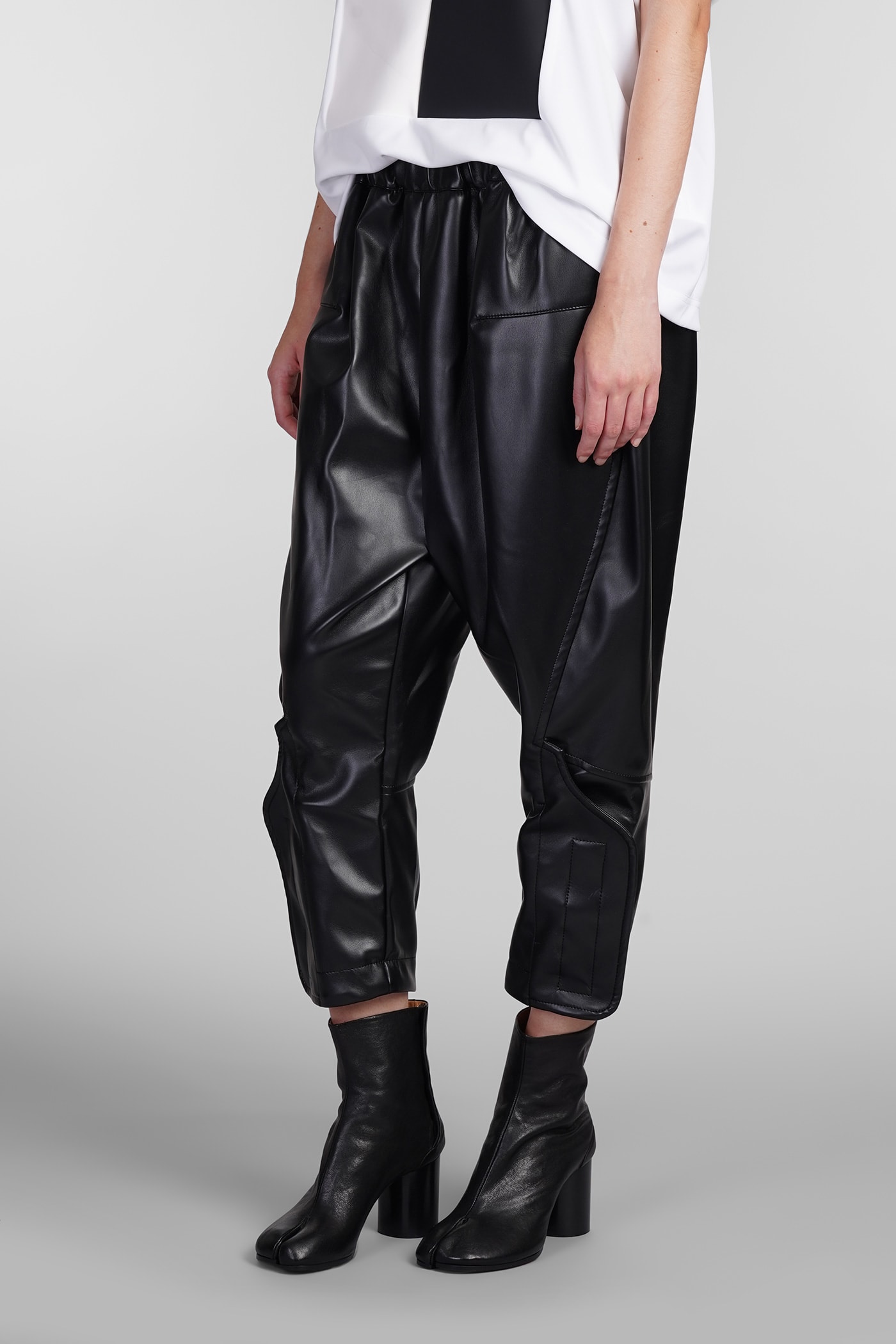 Shop Comme Des Garçons Pants In Black Polyuretan