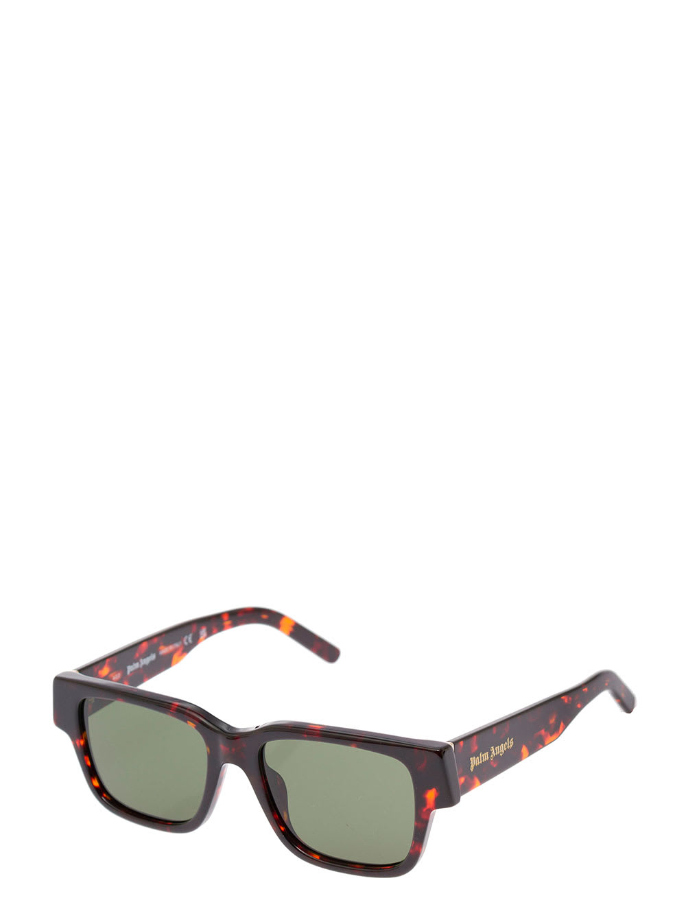 Palm Angels Newport Square-frame Sunglasses In Brown Acetate Woman
