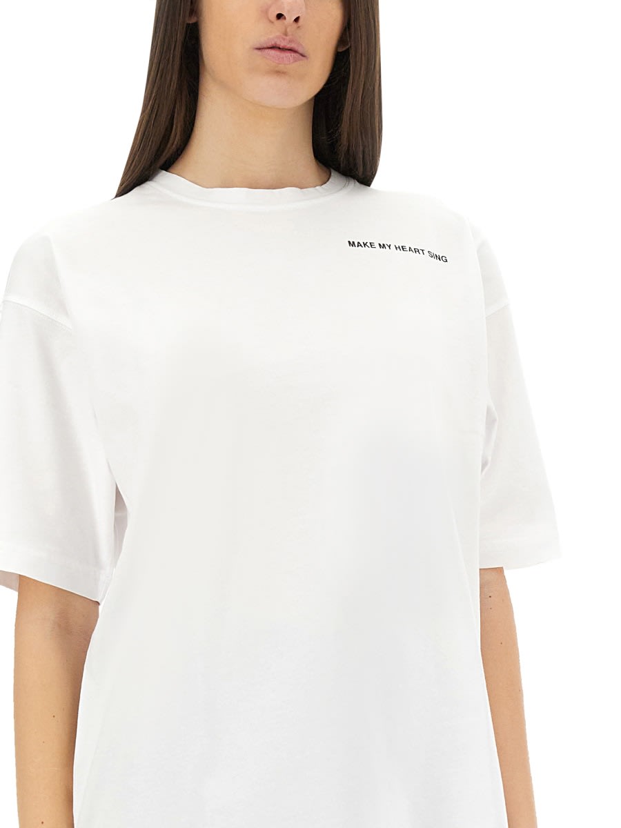 Aspesi Heart Sing T Shirt In White