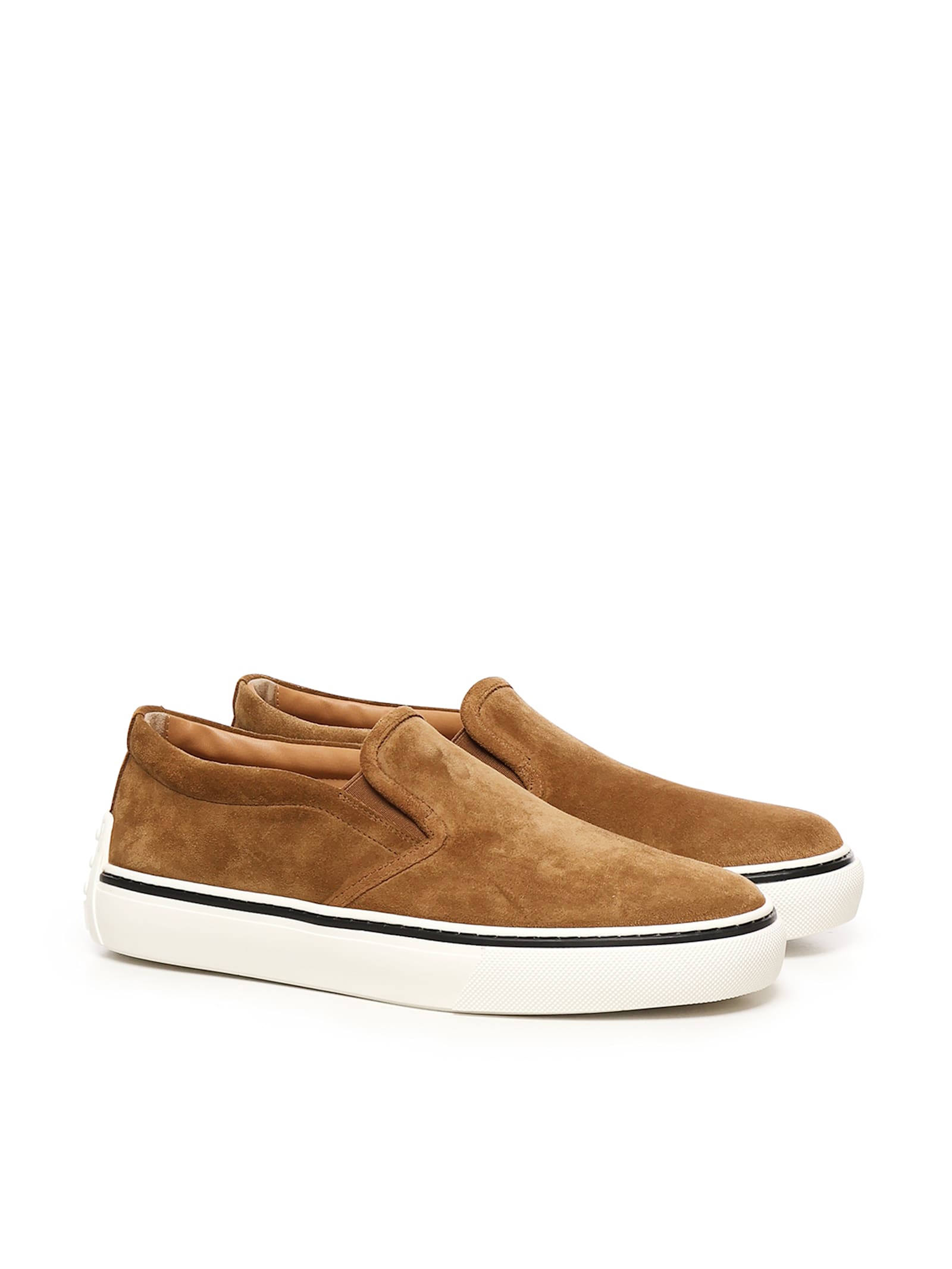 Tod's Suede Slip-on Tods In Brown