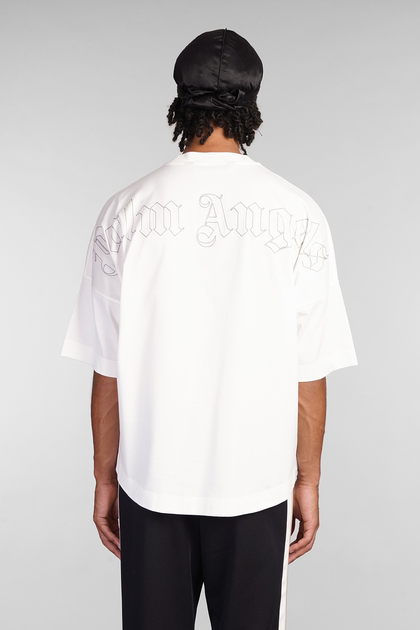 Shop Palm Angels T-shirt In White Cotton