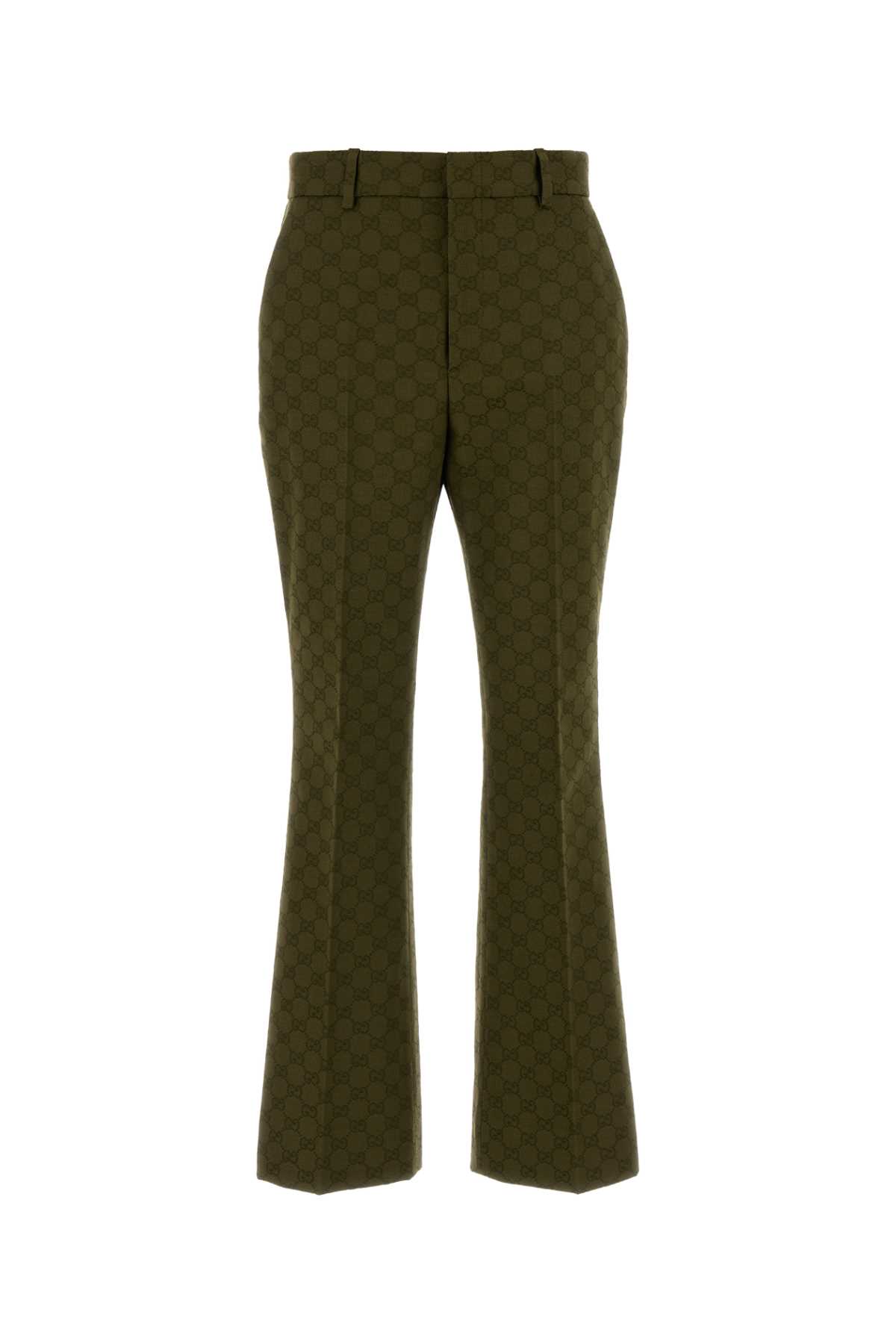 Olive Green Gg Fabric Pant