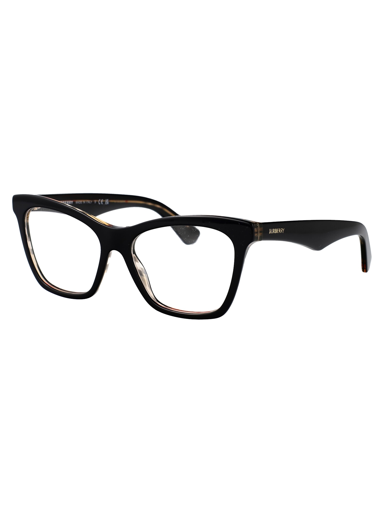 Burberry Eyewear Round-frame Glasses In Black