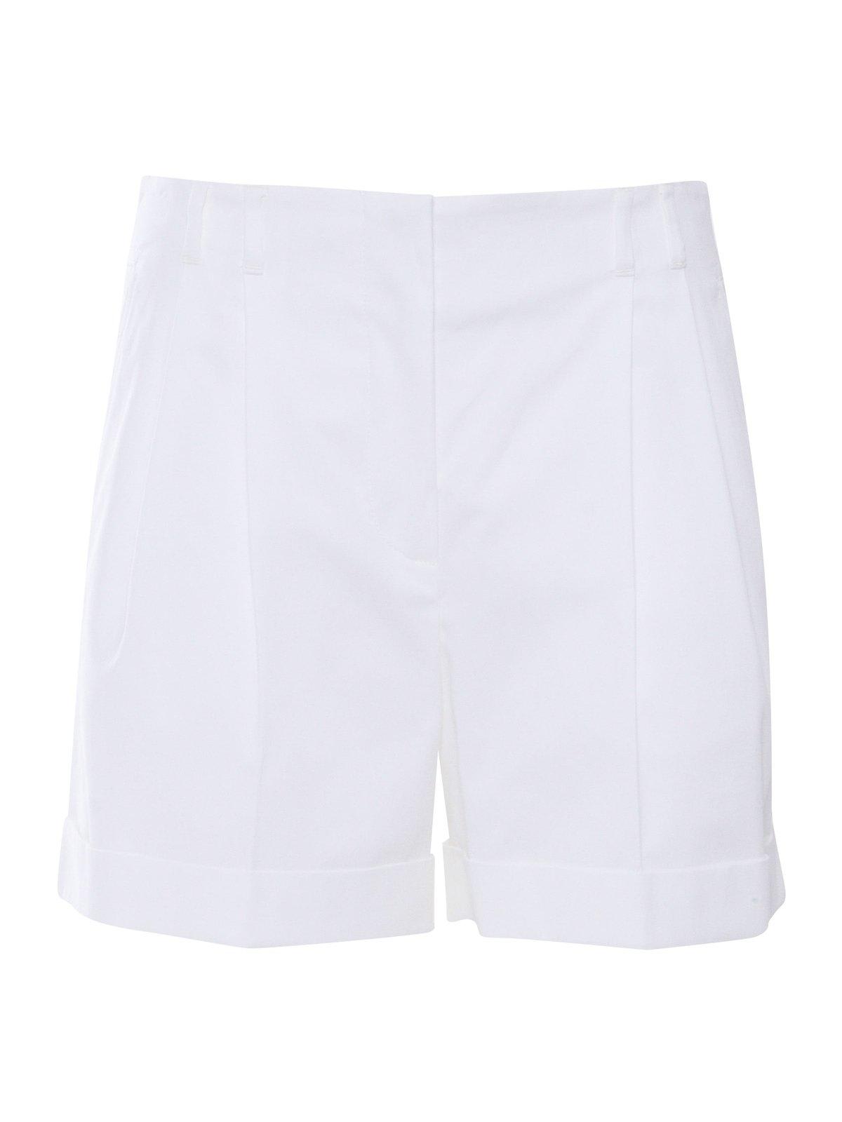 Max Mara White Stretch Cotton Shorts