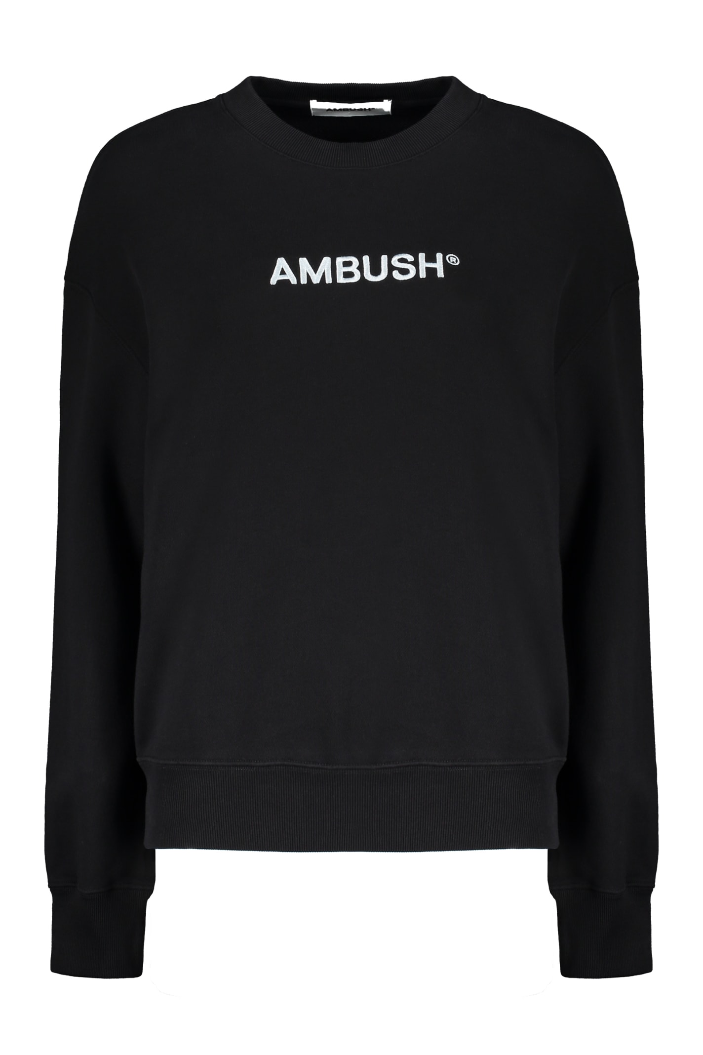 Shop Ambush Logo Detail Cotton Sweatshirt In Black