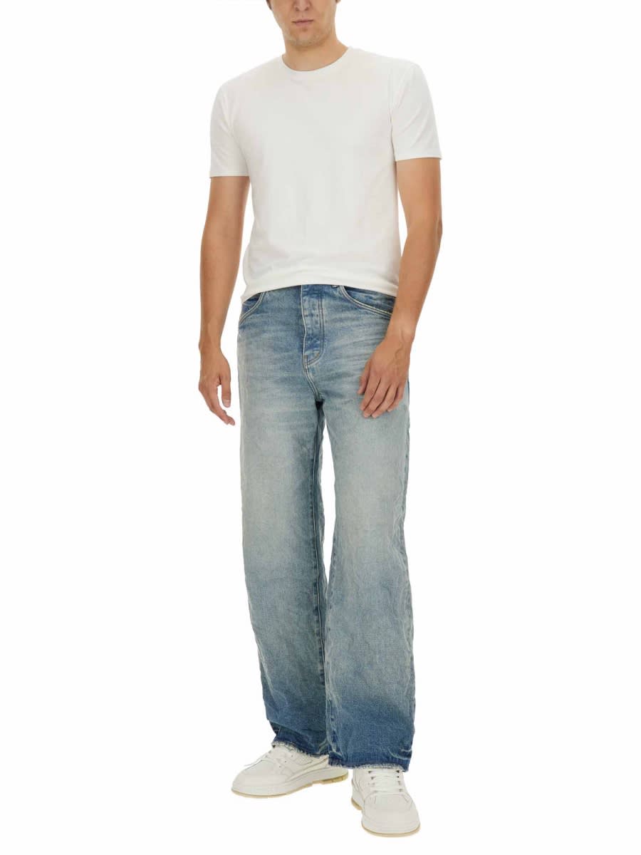 Shop Purple Brand Jeans Wide Leg In Denim