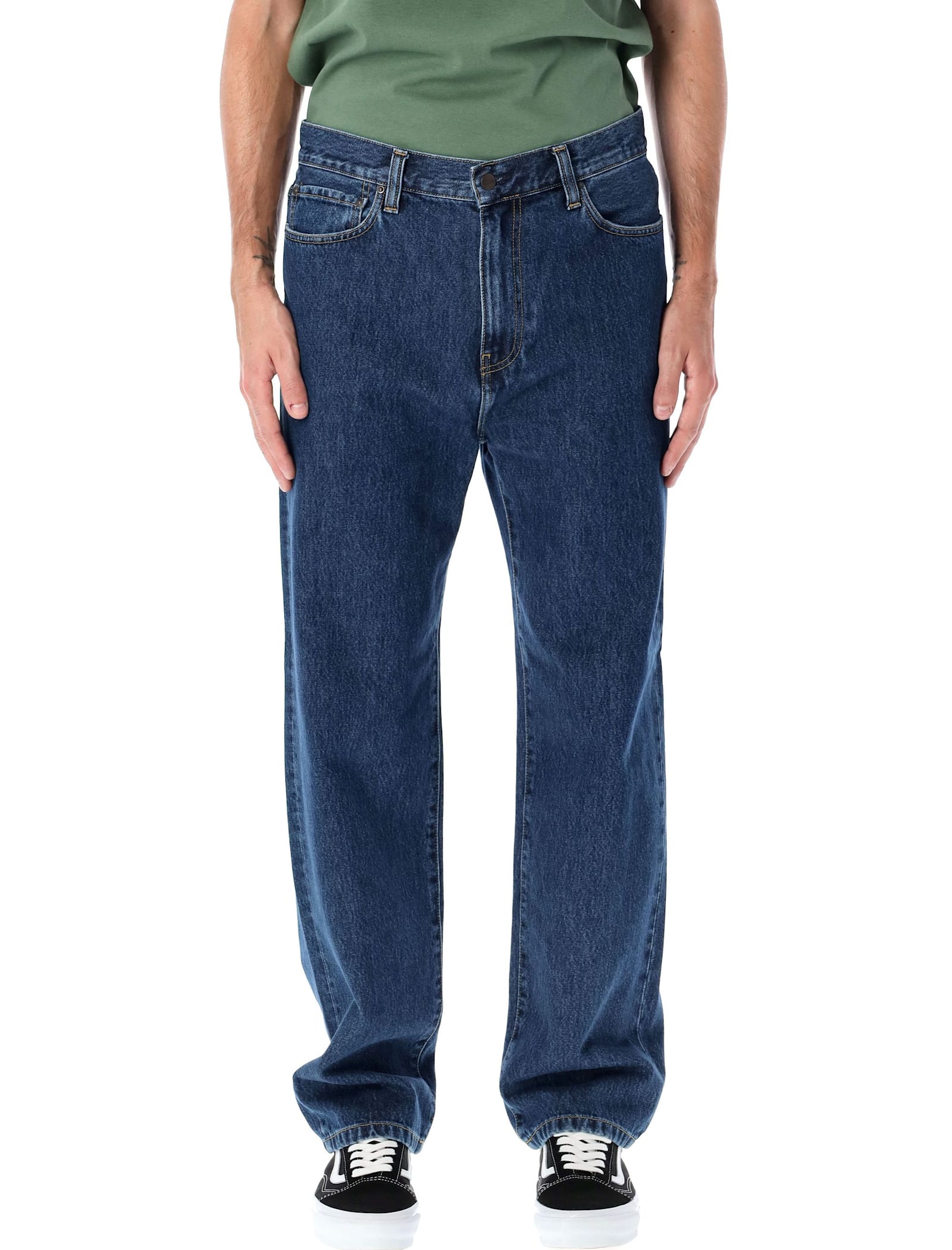 Carhartt Pants Wip Men Color Denim In Blue Stone Wash
