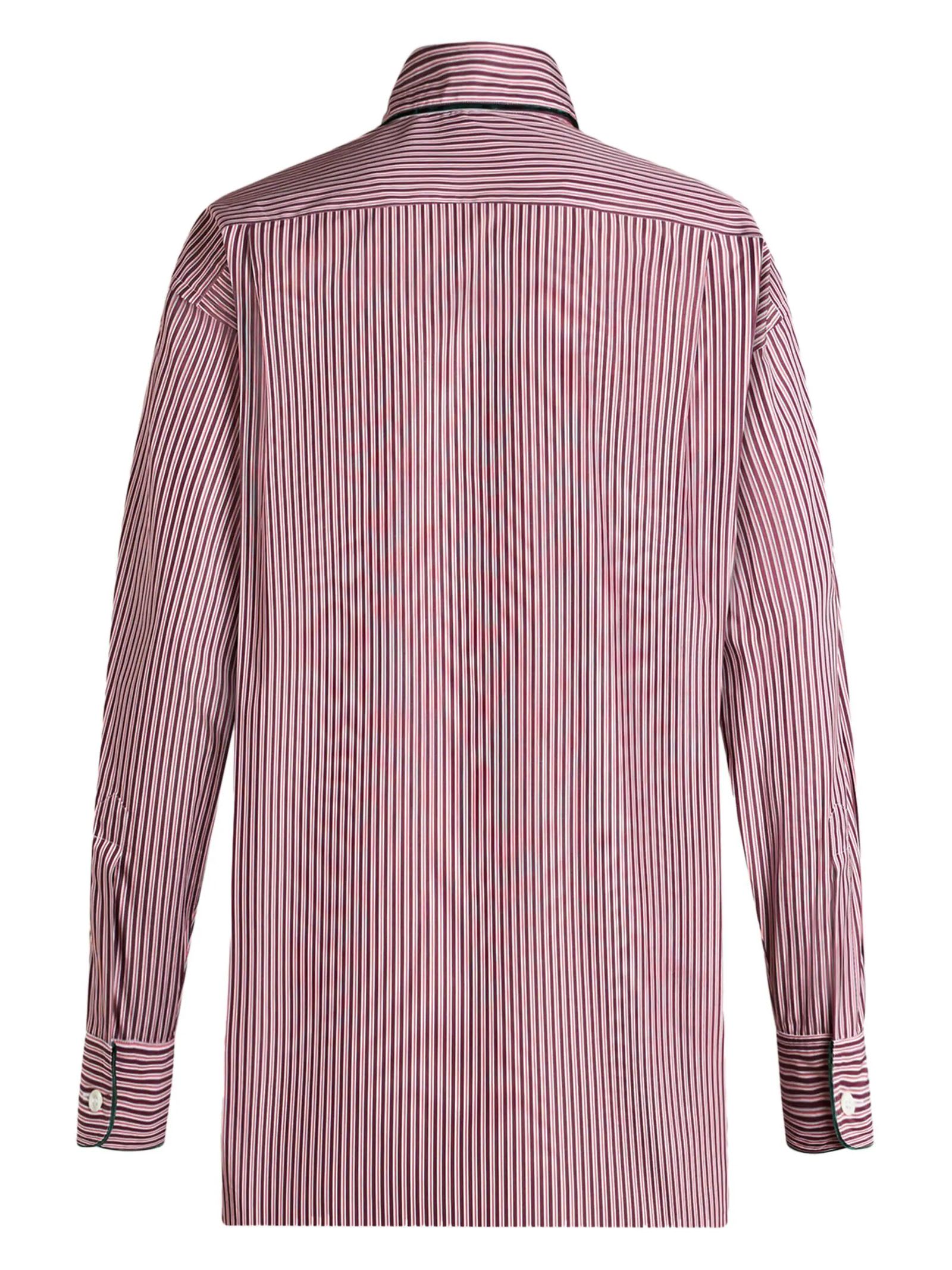 Shop Etro Shirt In Cotton Poplin Jacquard Fabric In Pink