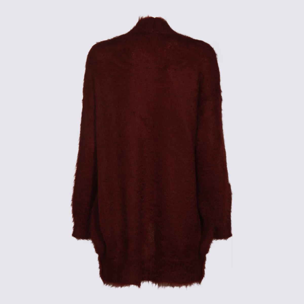 Max Mara Grape Mohair Blend Affetto1234 Cardigan In Burgundy