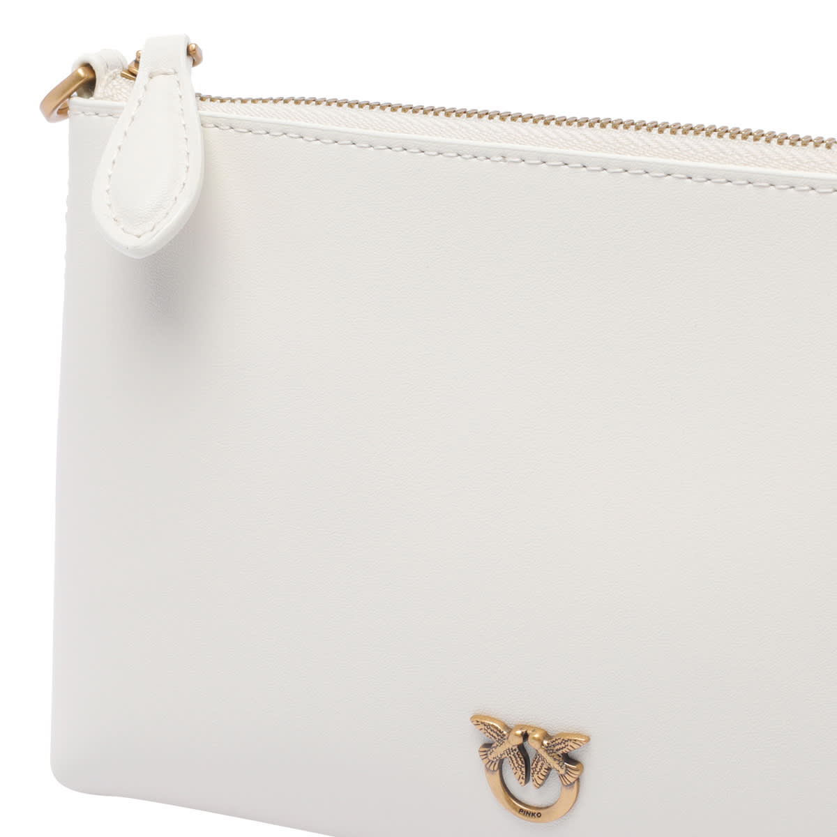 Pinko Mini Flat Horizontal Pochette In White