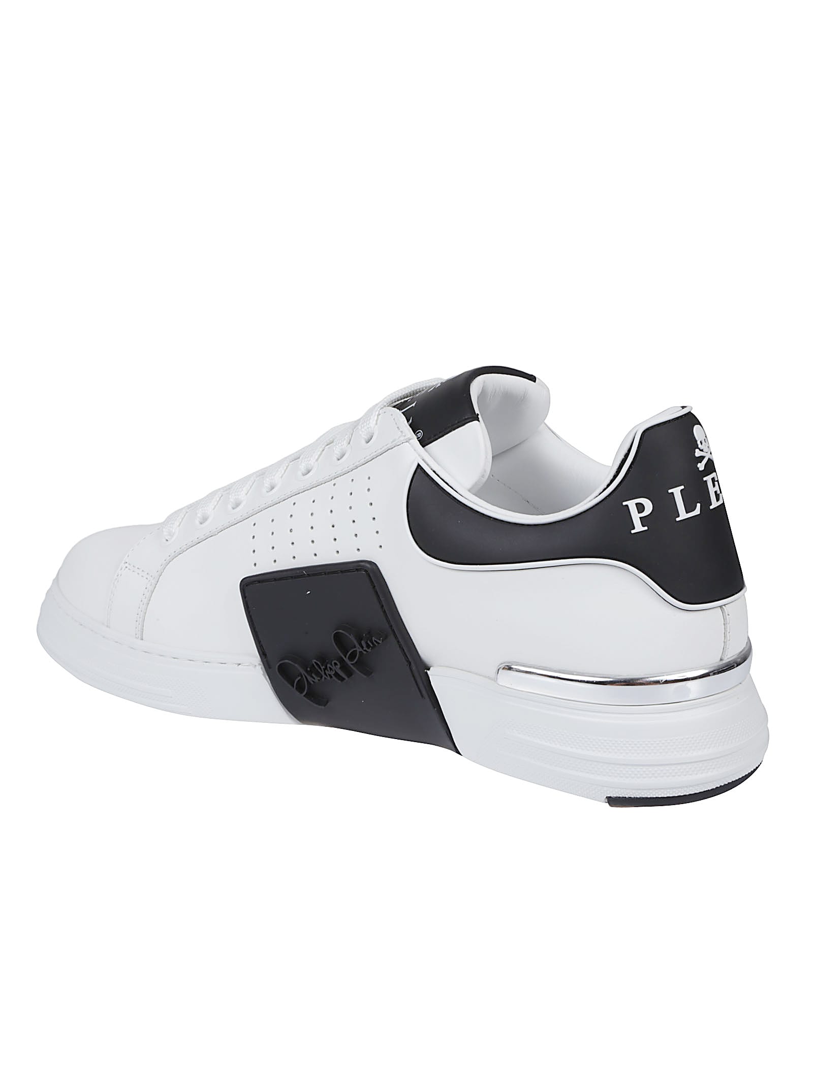 Philipp Plein Nappa Leather Sneakers Low Top Hexagon In Multi