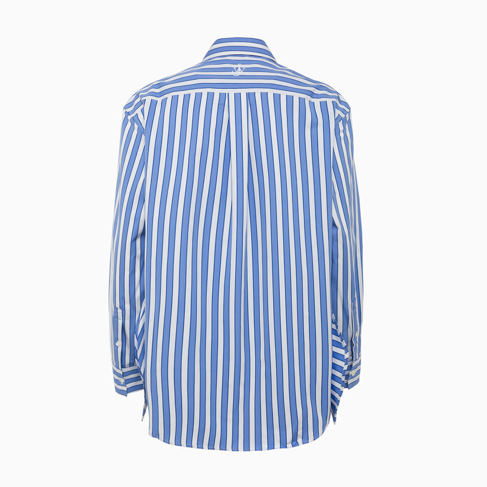 Shop Jw Anderson Peplum Drape Shirt In Light Blue