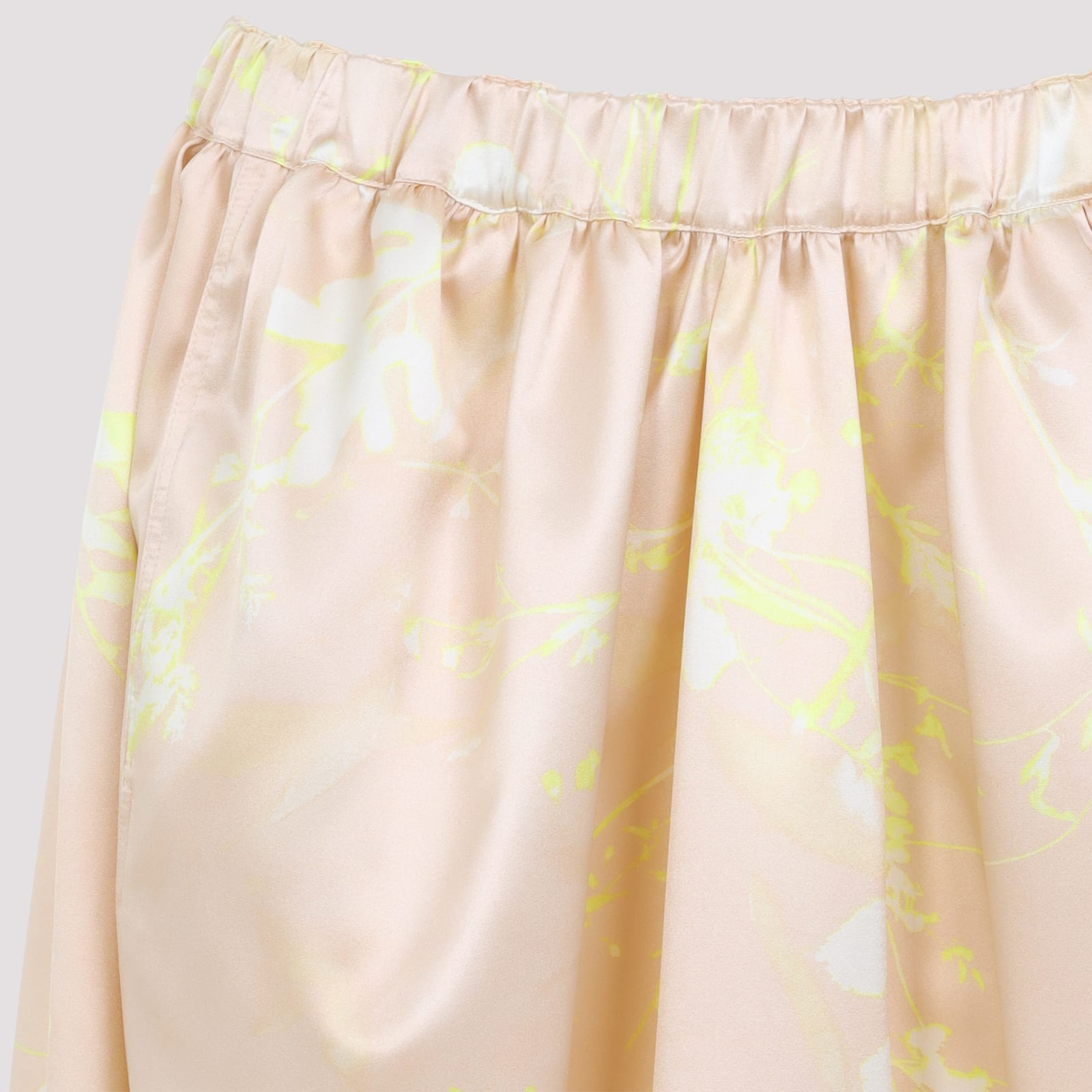 Shop Fabiana Filippi Silk Midi Skirt In Cipria
