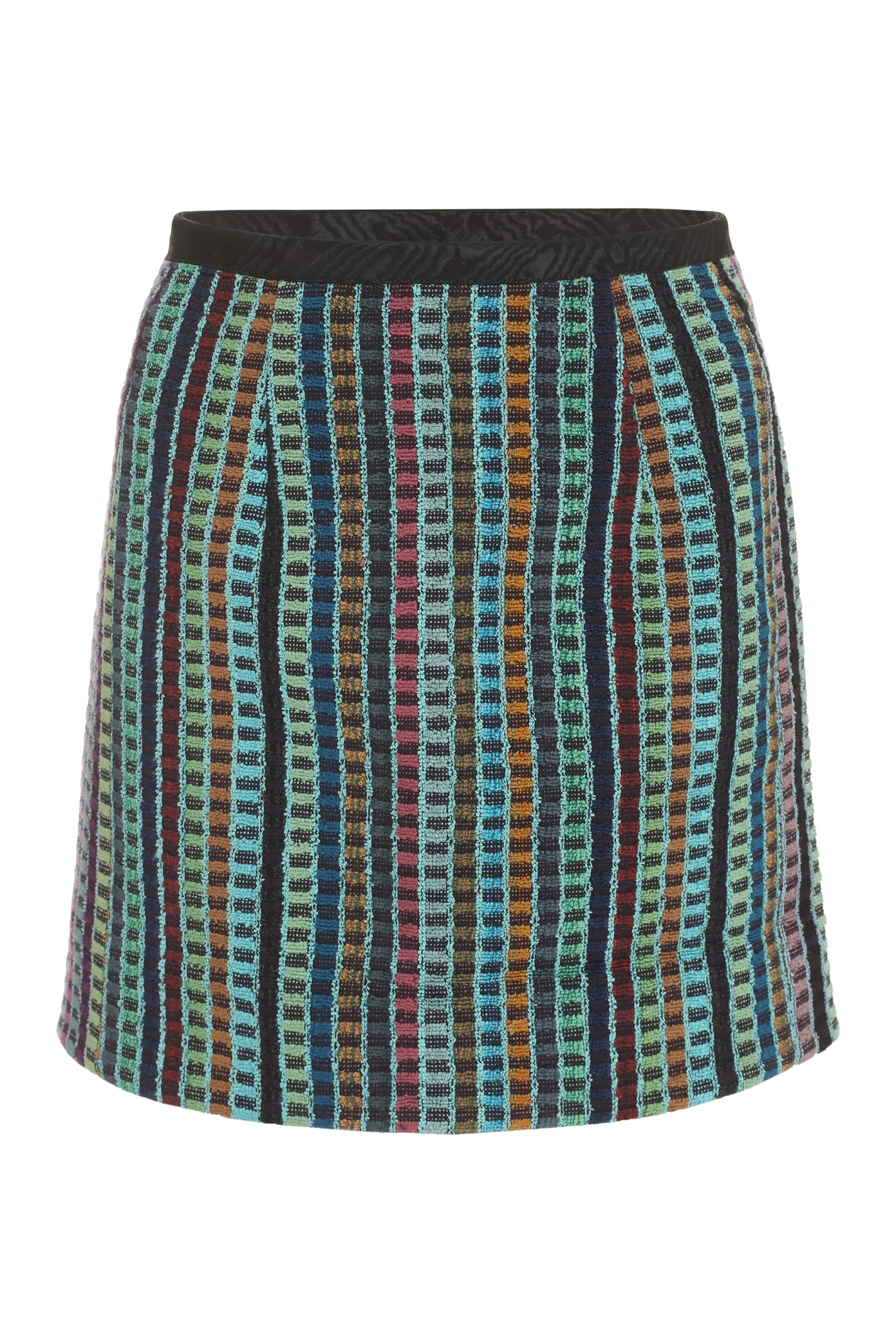 Marine Serre Multicolor Jacquard Mini Skirt