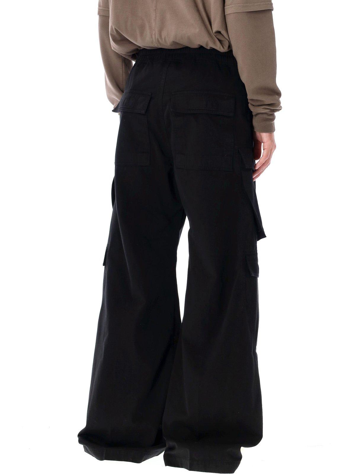 Shop Drkshdw Double Cargo Jumbo Bela Drawstring Pants In Black