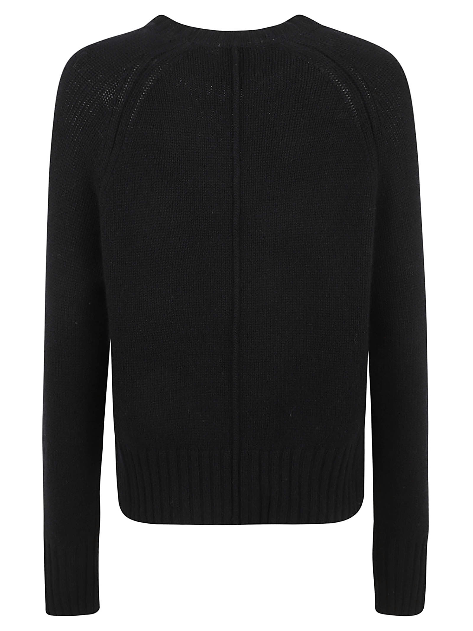 Shop Allude Round Neck Sweater In Black