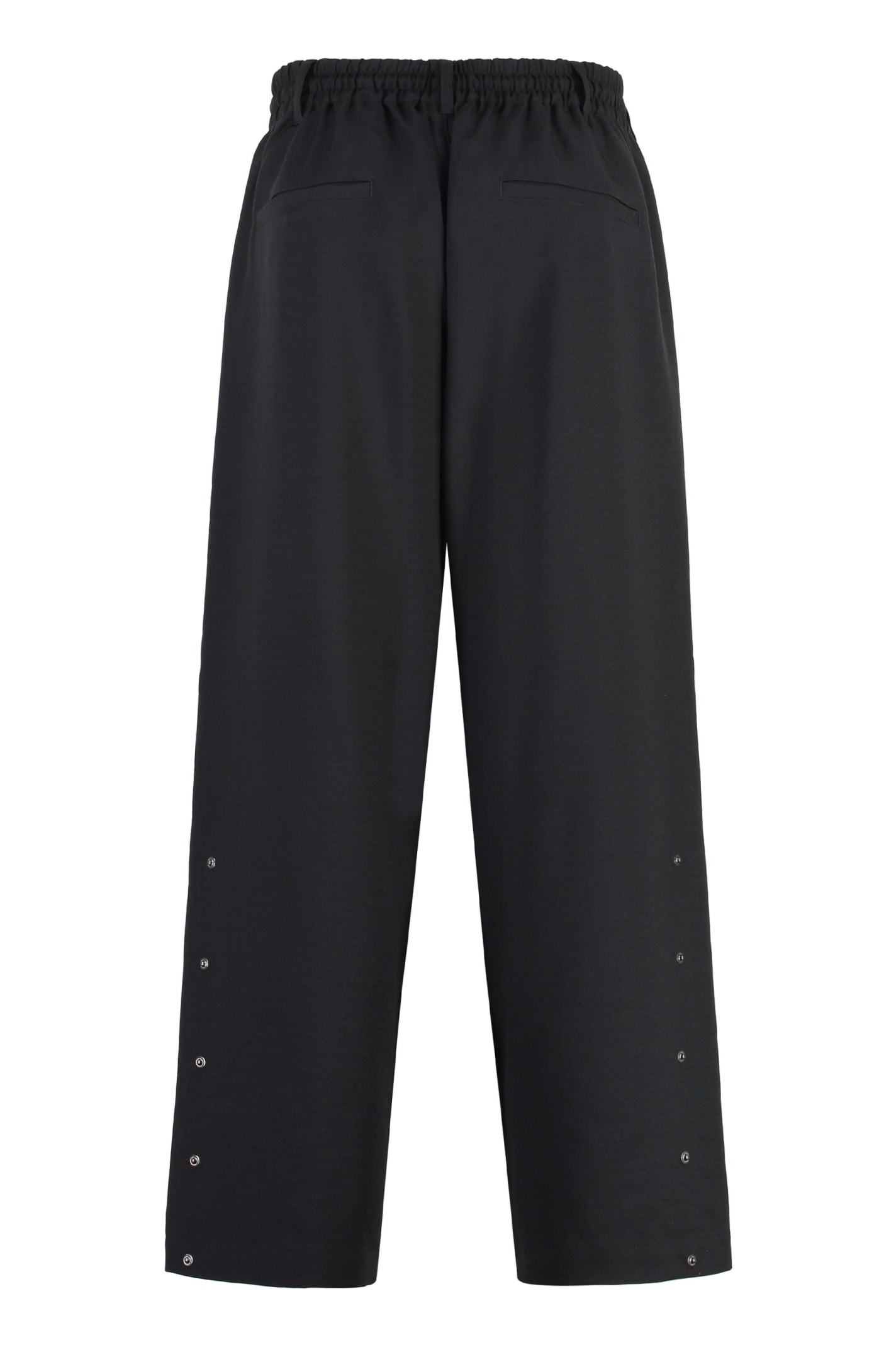 Shop Y-3 Side Panel Wide Leg Trousers In Black