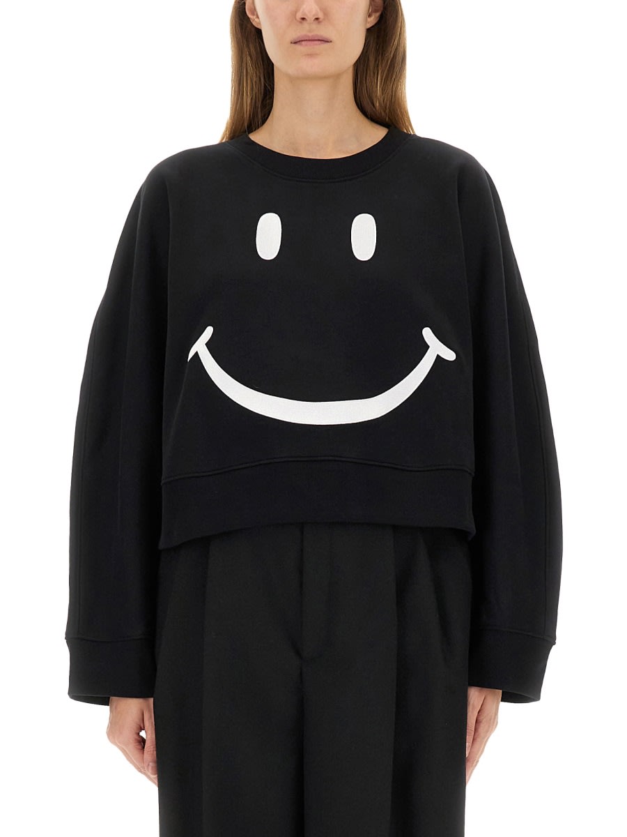 Moschino Smiley Sweatshirt In Blue