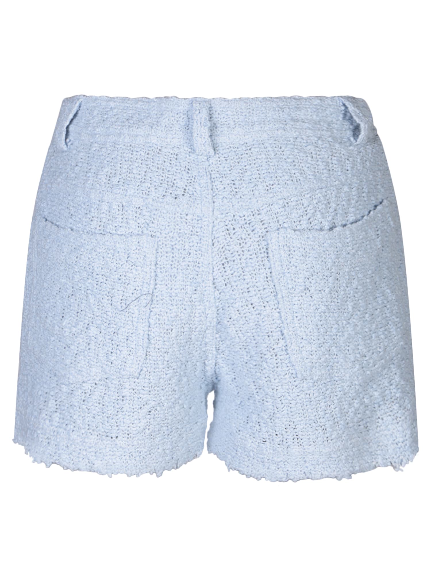 Shop Iro Sky Blue Tweed Shorts