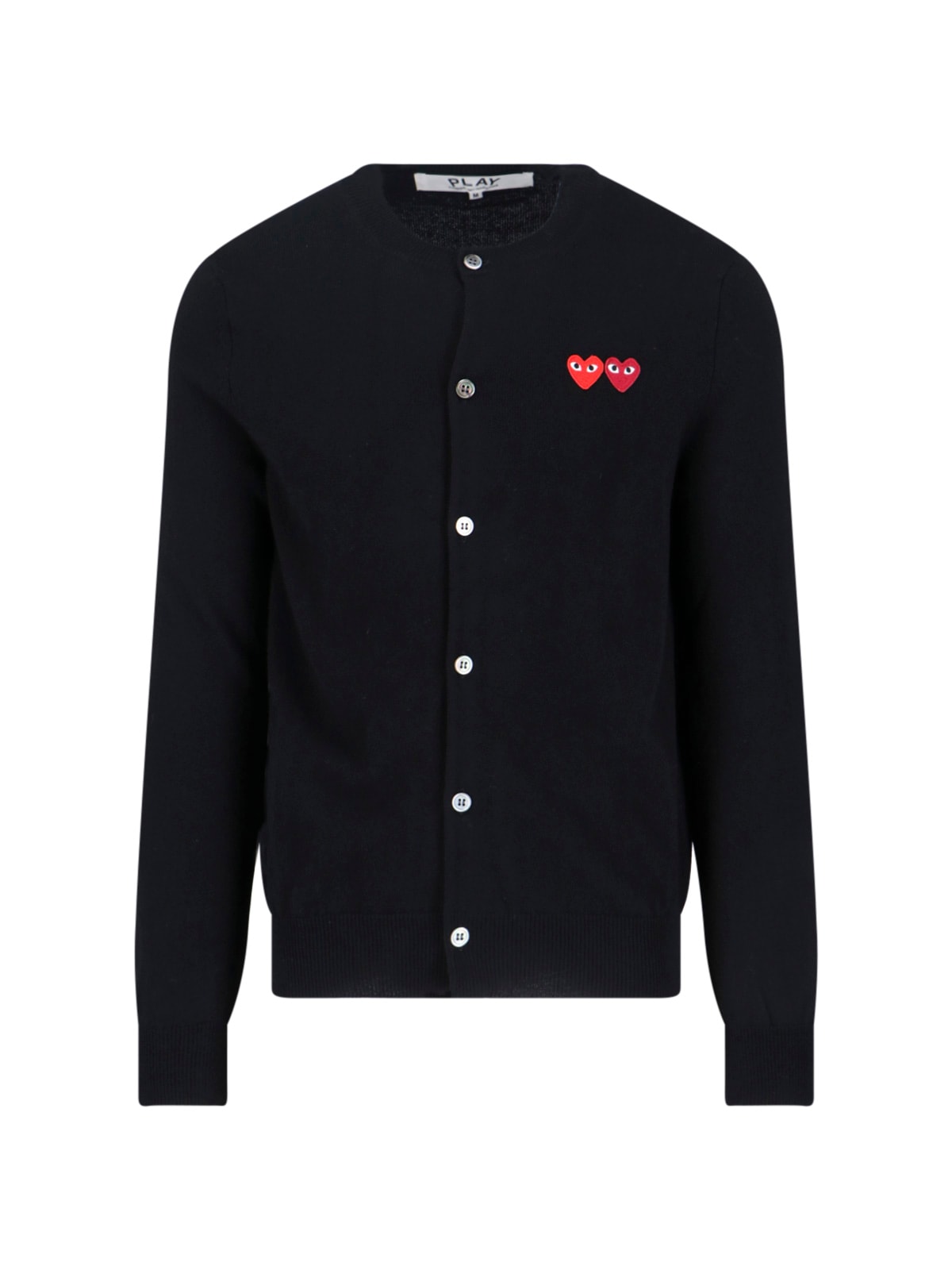 Comme Des Garçons Play Logo Cardigan In Black