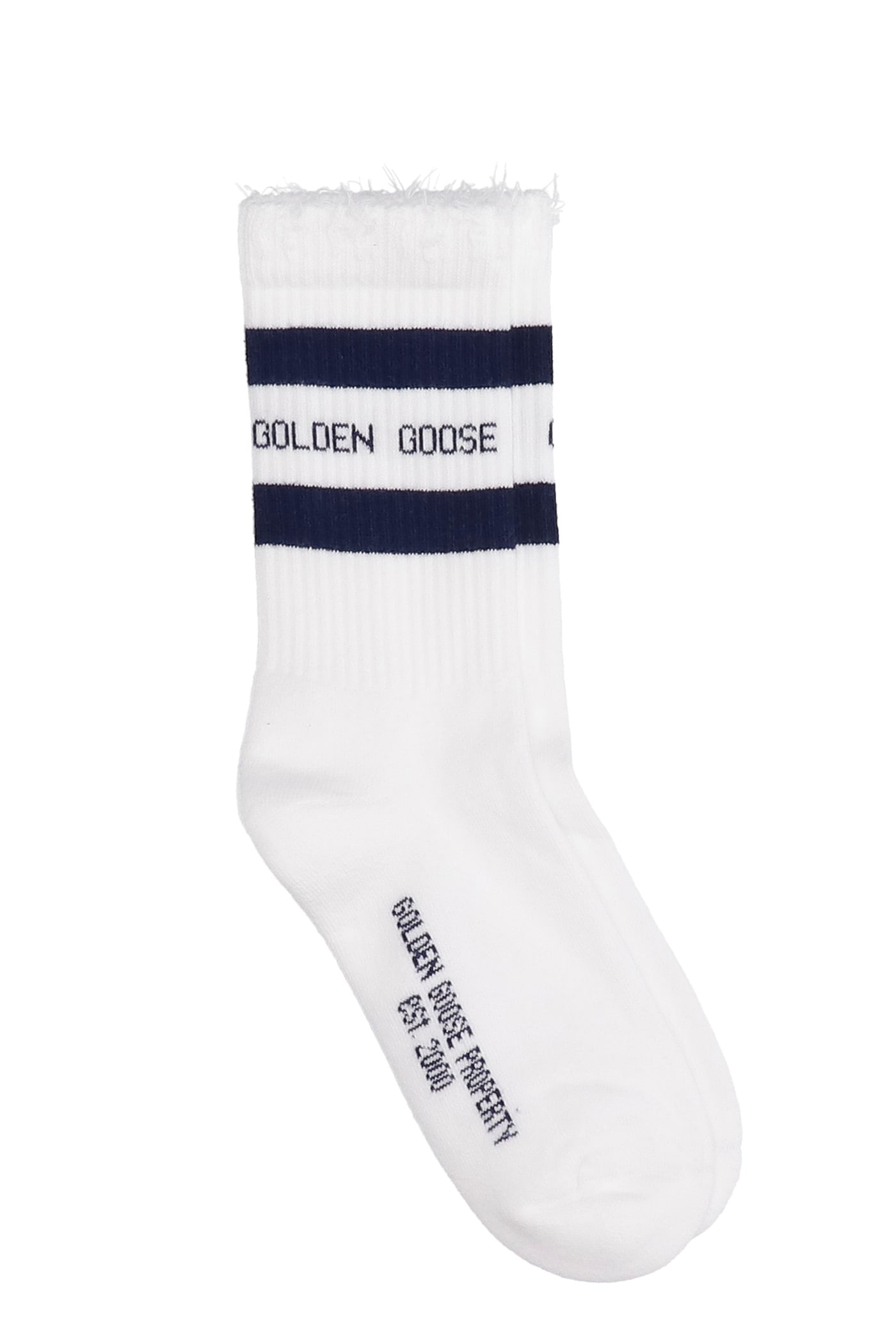 Golden Goose Socks In White Cotton