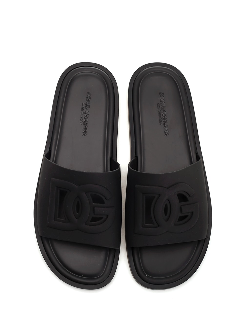 Shop Dolce & Gabbana Black Slide In Nero