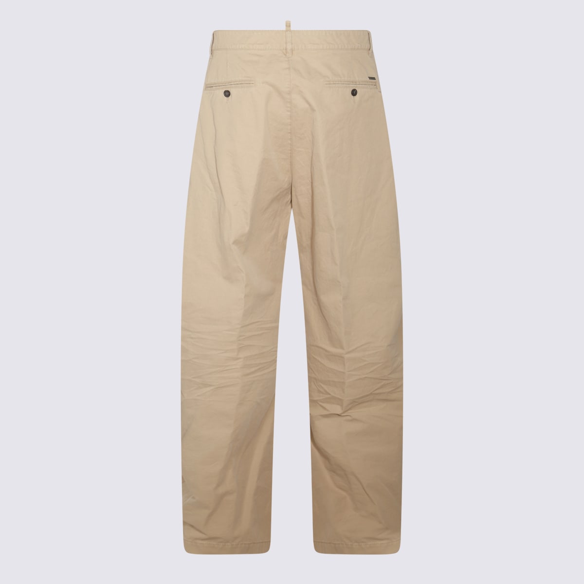 Shop Dsquared2 Beige Cotton Pants In Desert