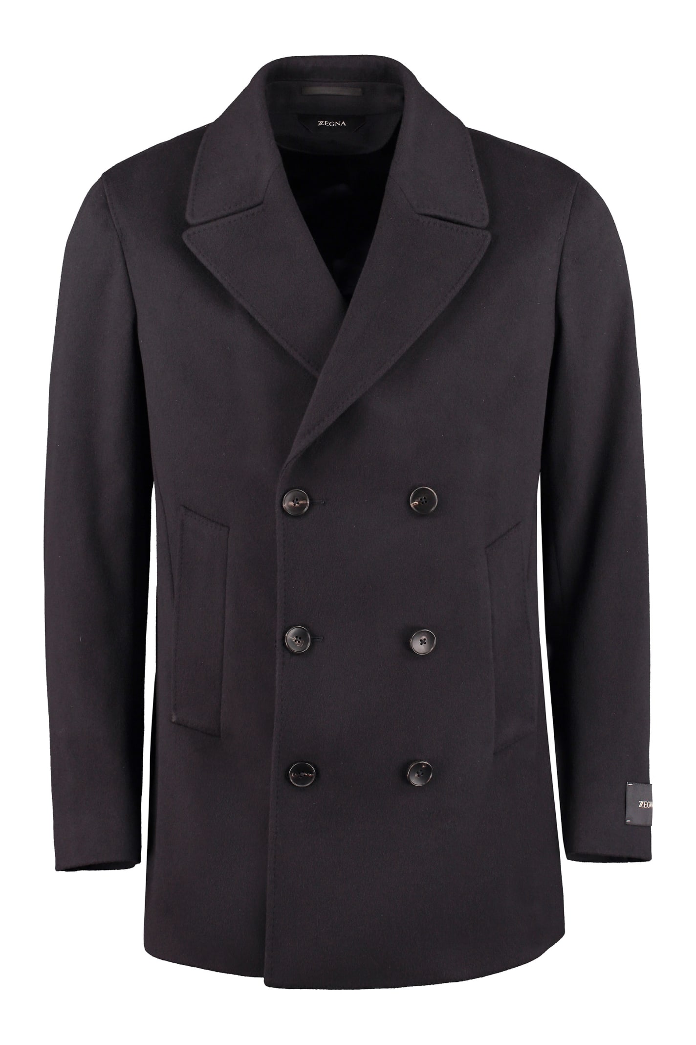 Z Zegna Drop 8 Double-breasted Wool Coat