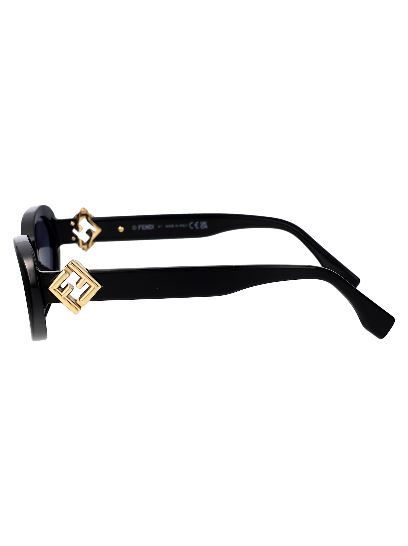 Shop Fendi Ff Diamonds Sunglasses In Black